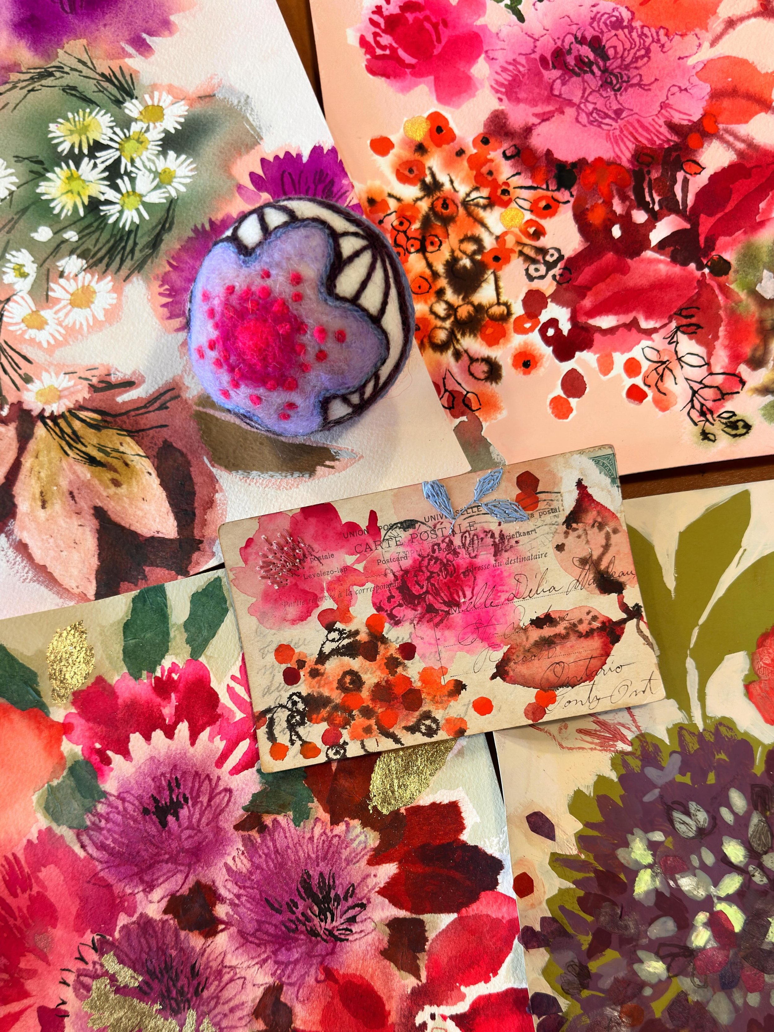 Where do I even begin? What an incredible week I just had. I taught a Fall Floral art retreat in Vermont at Jennifer Nelson&rsquo;s Smiley Manse. The house, studio and location are breath taking, the creativity of the guests was off the charts, the w