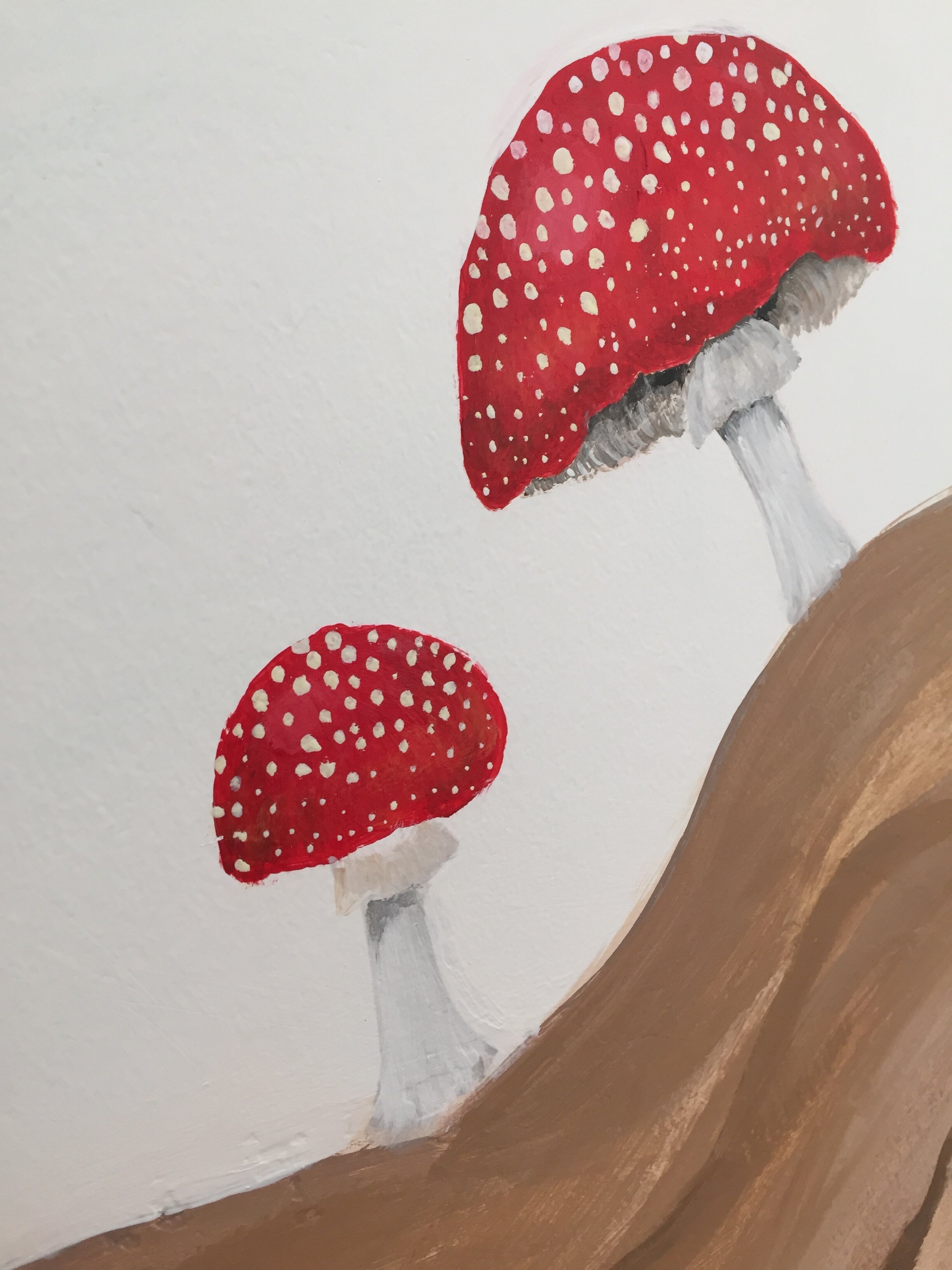  TOADSTOOLS - Snippet from home mural . 2021 