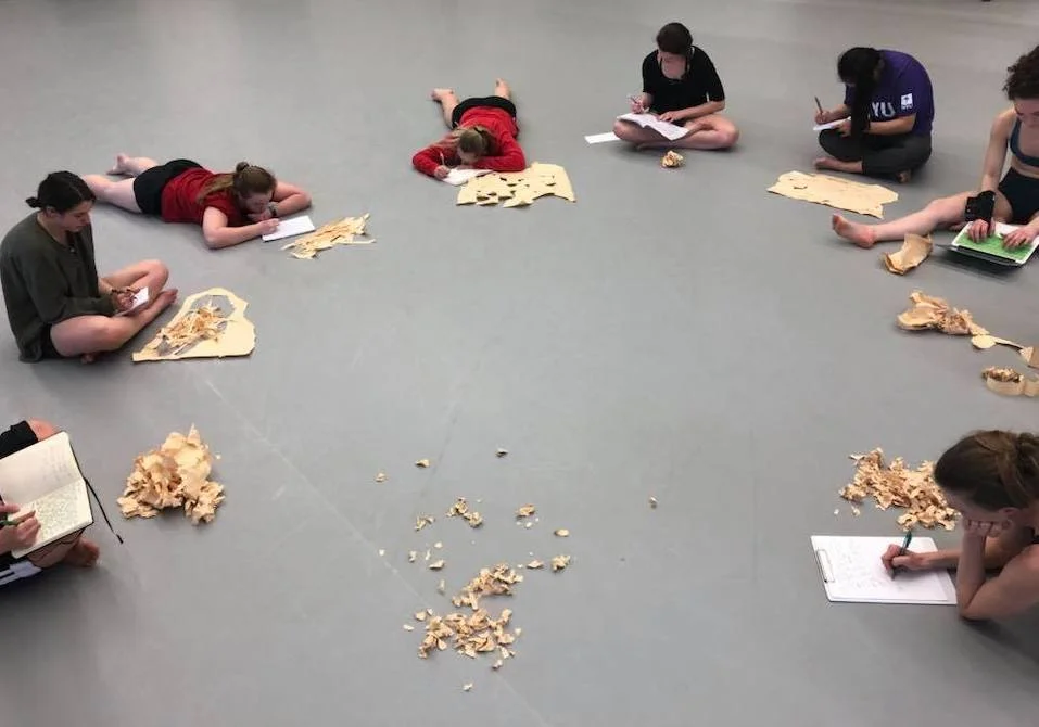 Leading process with University of Wisconsin - Madison Dance Students, 2018.
