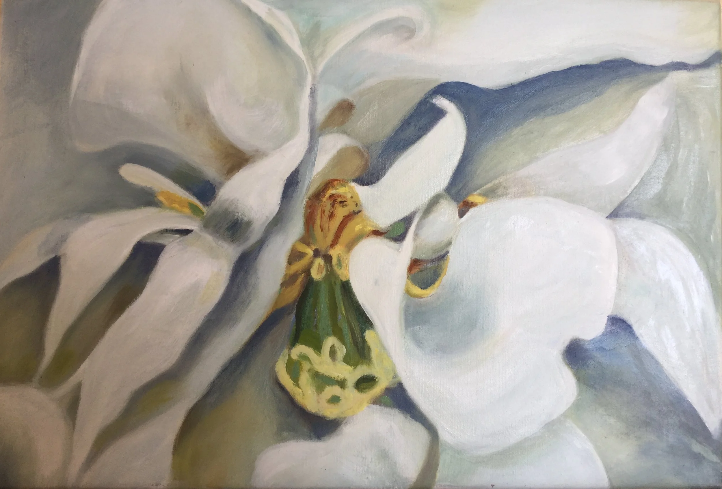  White Wedding Oil on Canvas (framed) 16” x 23”  