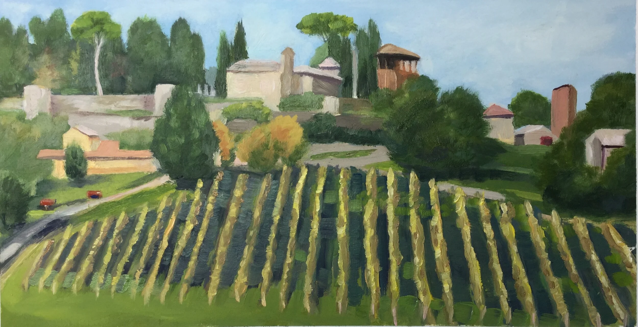 Capriano Vineyard Oil on Canvas 8” x 12 “  