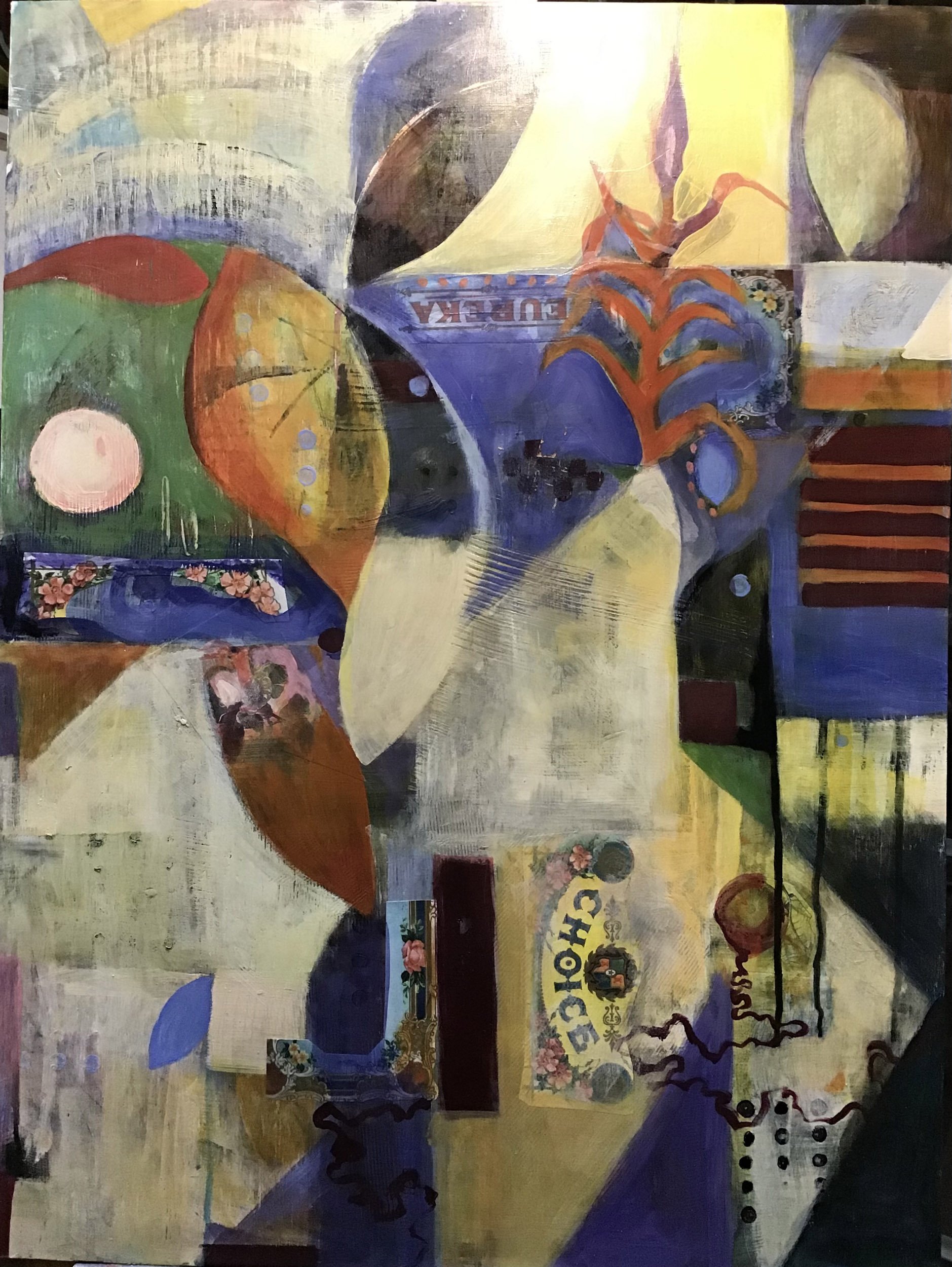  Cosecha Acrylic Mixed Media on Board 32” x 24”, 2021 