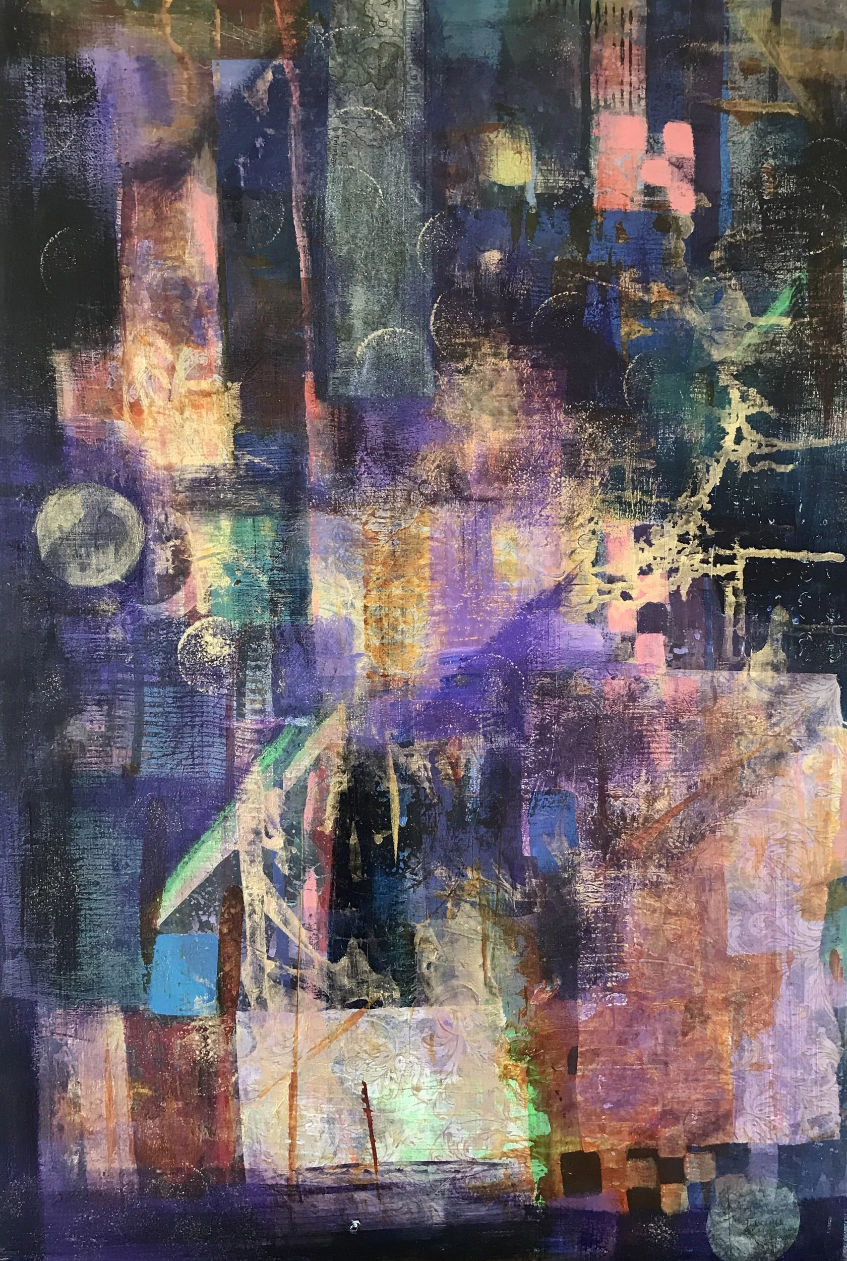  Solar Sensation Acrylic Mixed Media on Board 25” x 18”, 2021 