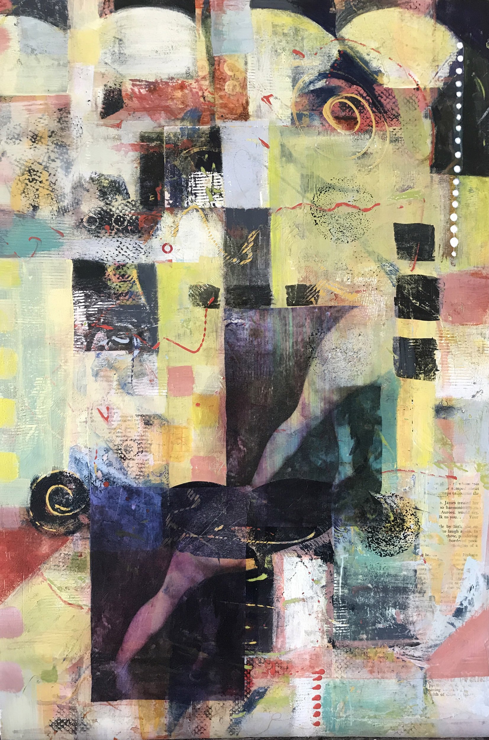  Arc of a Diver Acrylic Mixed Media on Board 24” x 18”, 2021 