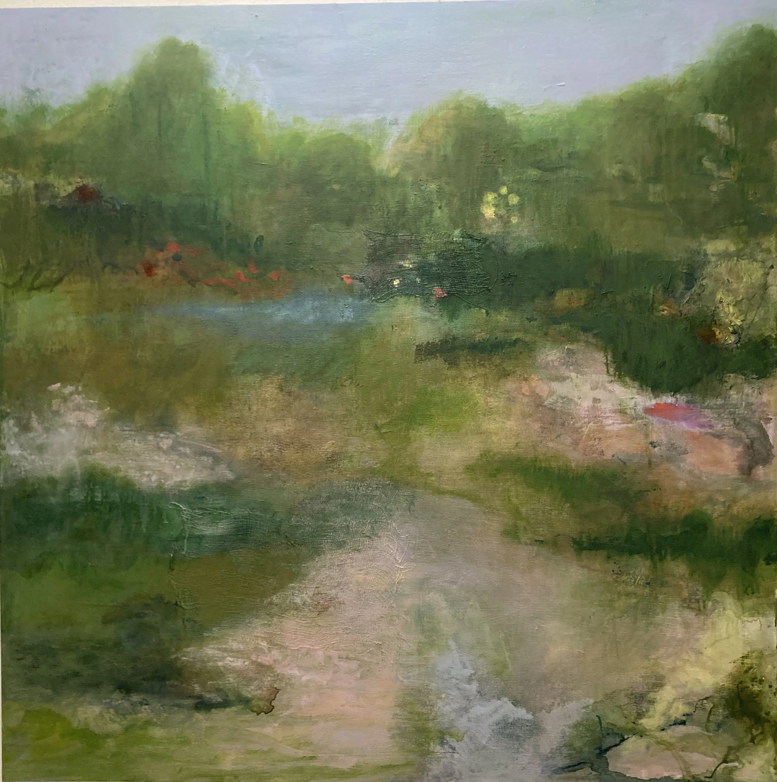  Untitled   40x40”   acrylic mixed media   2024   Sold 