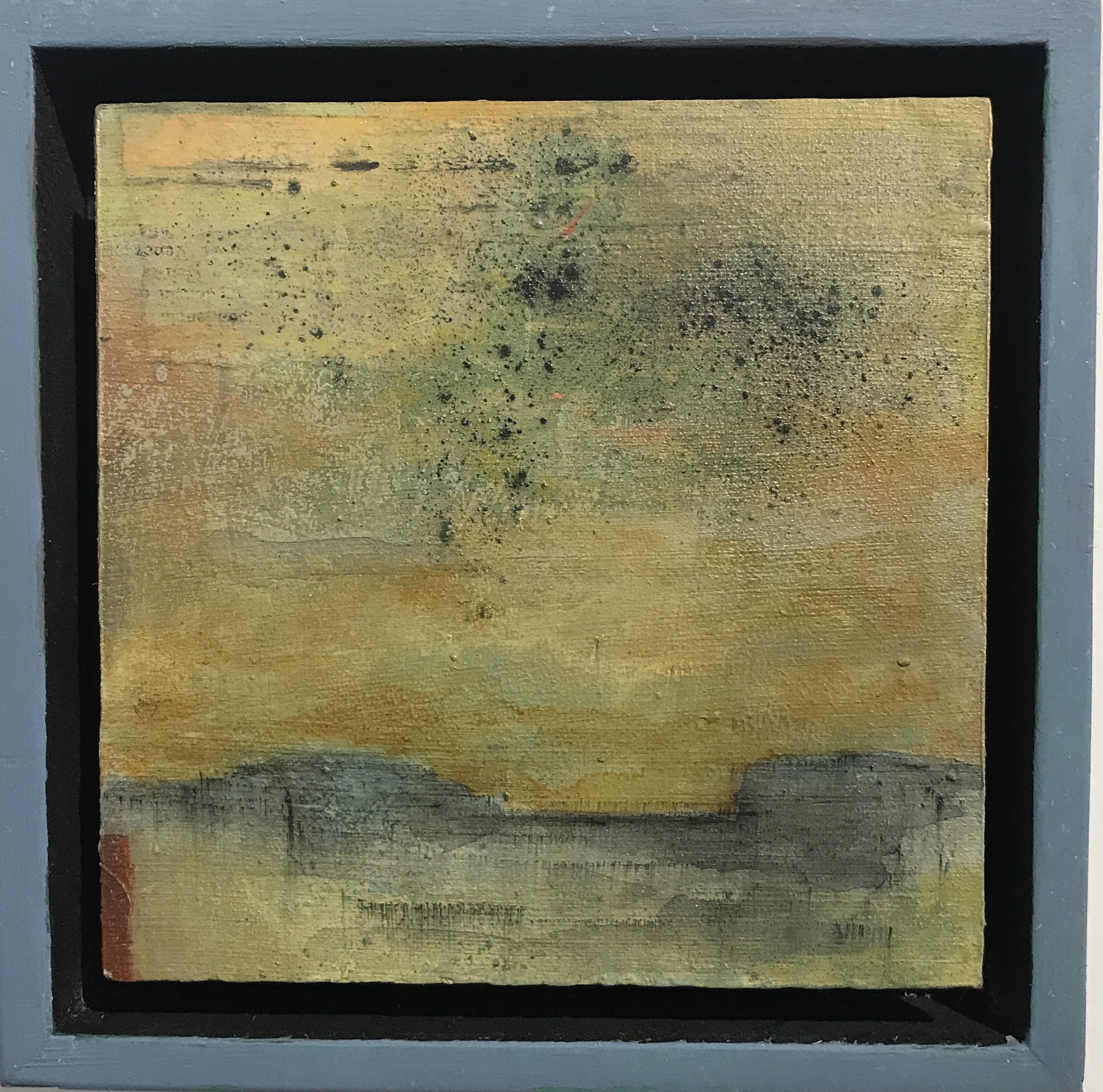  Ephemera 2  Acrylic mixed media  9x9” framed  2023  $3500. MXN or dollar equivalent 