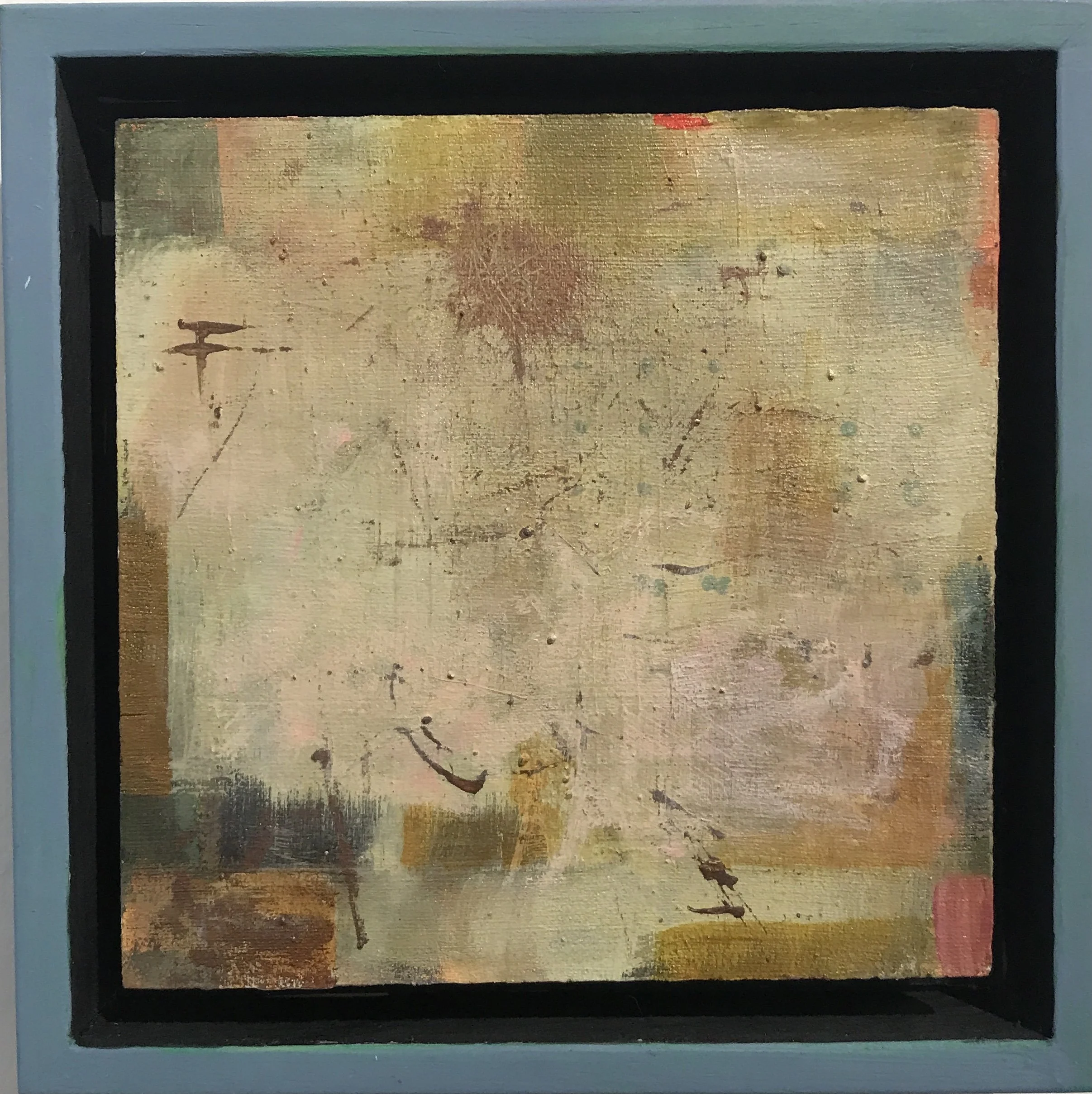  Ephemera 3   Acrylic mixed media   9x9” framed   2023   $3500. MXN or dollar equivalent 