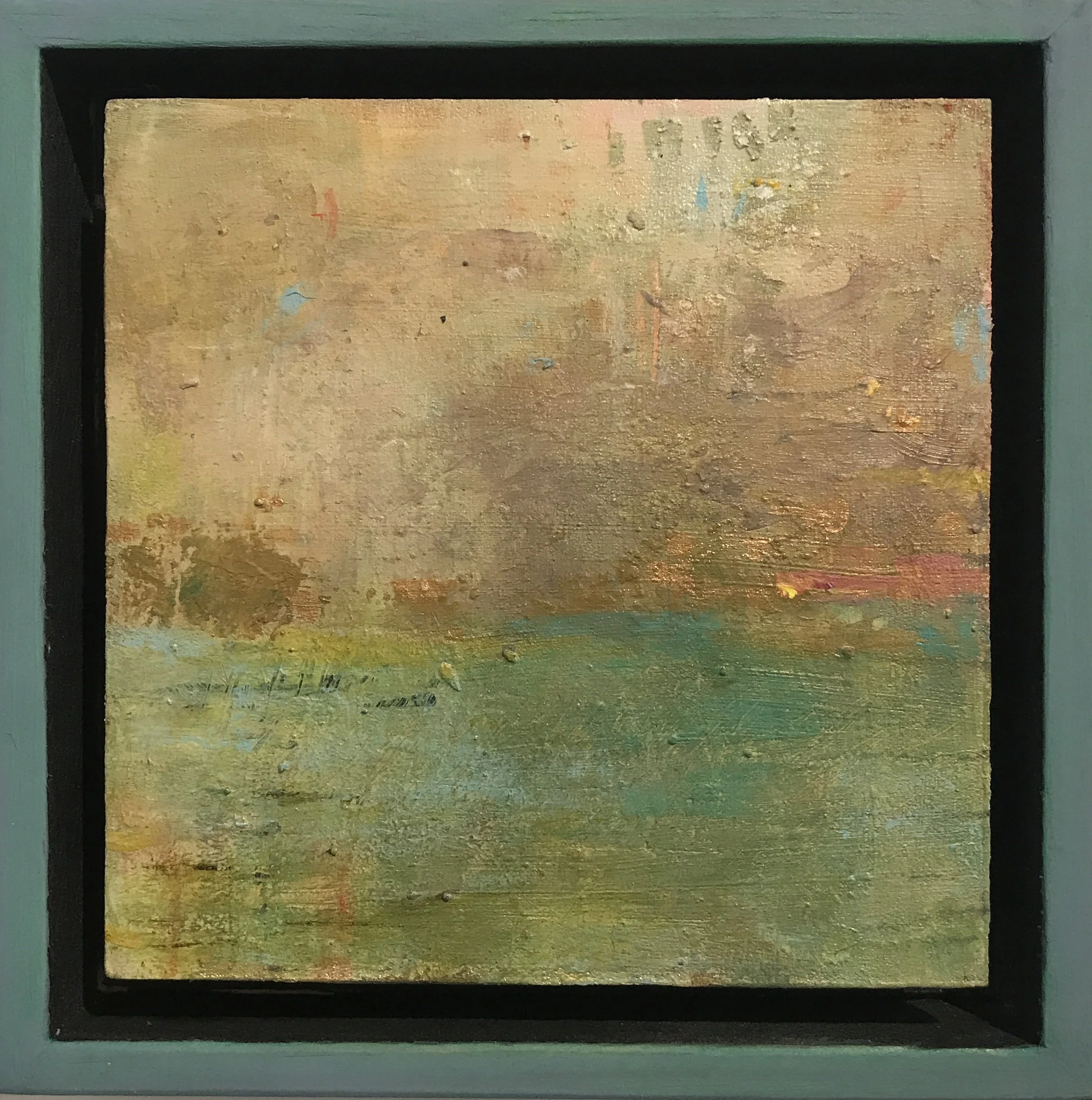  Ephemera 4,   Acrylic mixed media,   9x9” framed,   2023,   $3500. MXN or dollar equivalent 