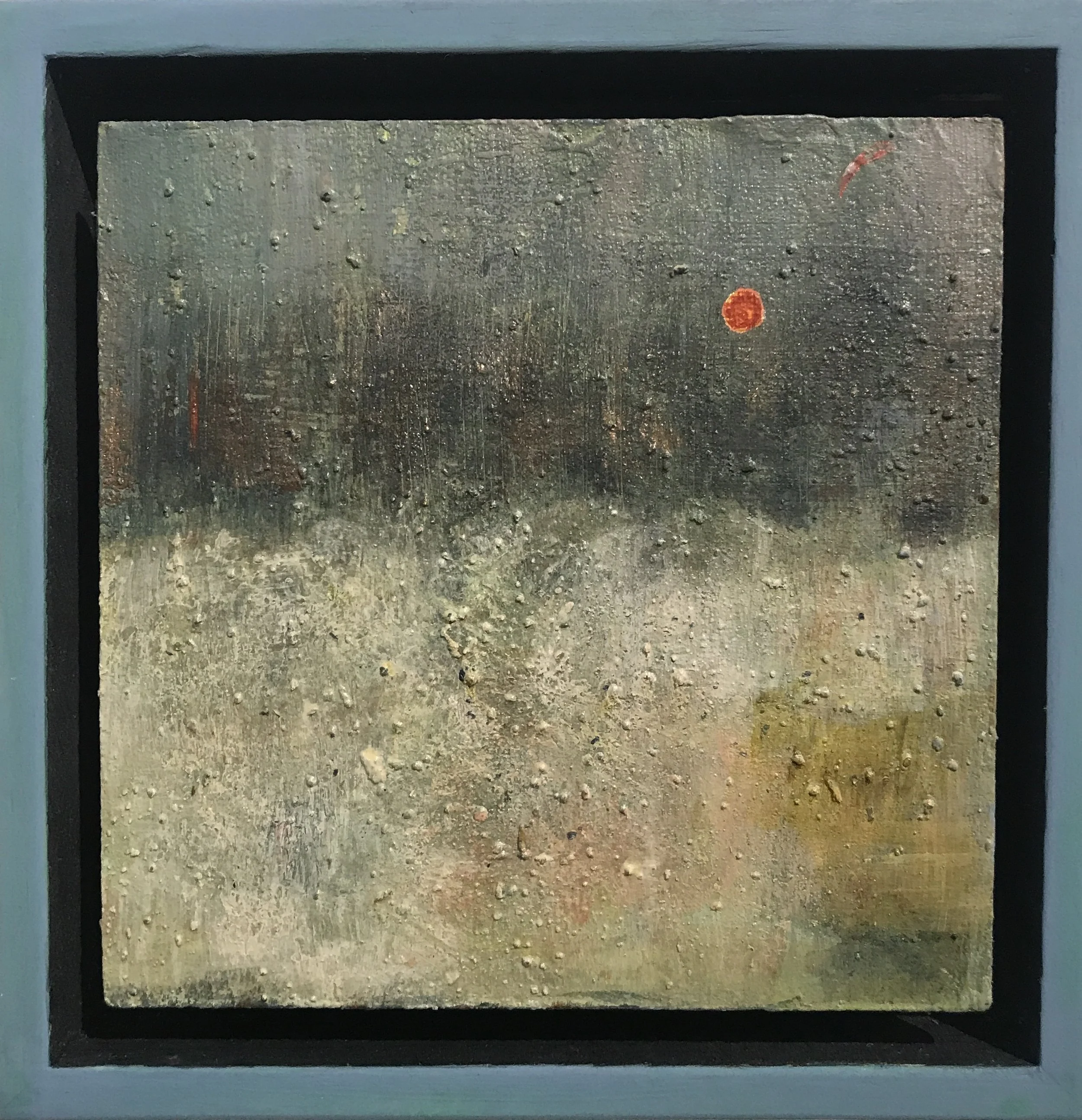  Ephemera 5   Acrylic mixed media  9x9” framed  2023  $3500. MXN or dollar equivalent 