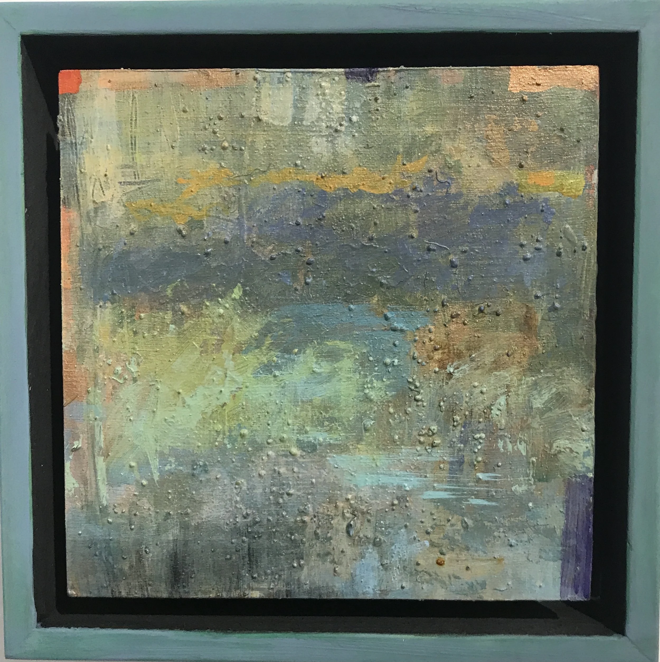  Ephemera 7  Acrylic mixed media  9x9” framed  2023  $3500. MXN or dollar equivalent 