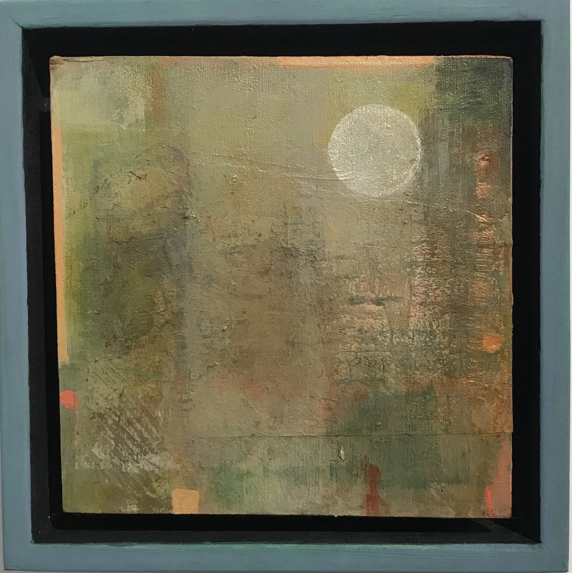  Ephemera 8   Acrylic mixed media  9x9” framed  2023 $3500. MXN or dollar equivalent 