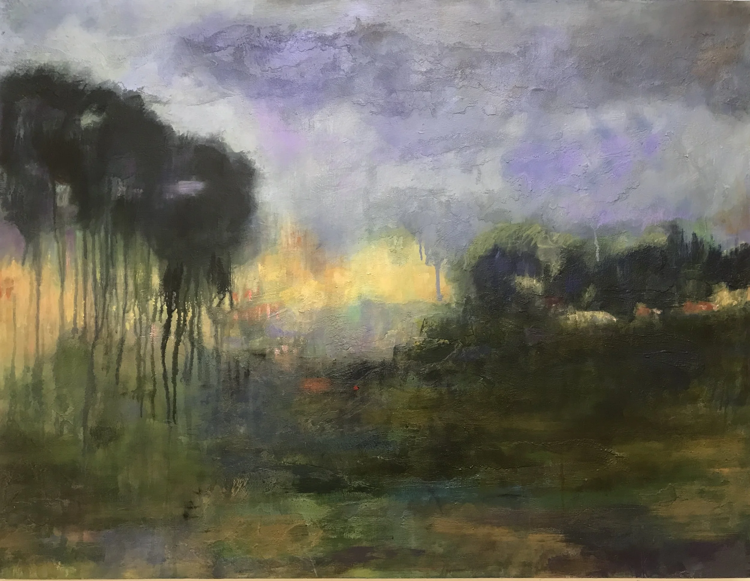  Acrylic mixed media on board   48x36.75x1.25”  2024  $1900. USD   Sold Gorun 