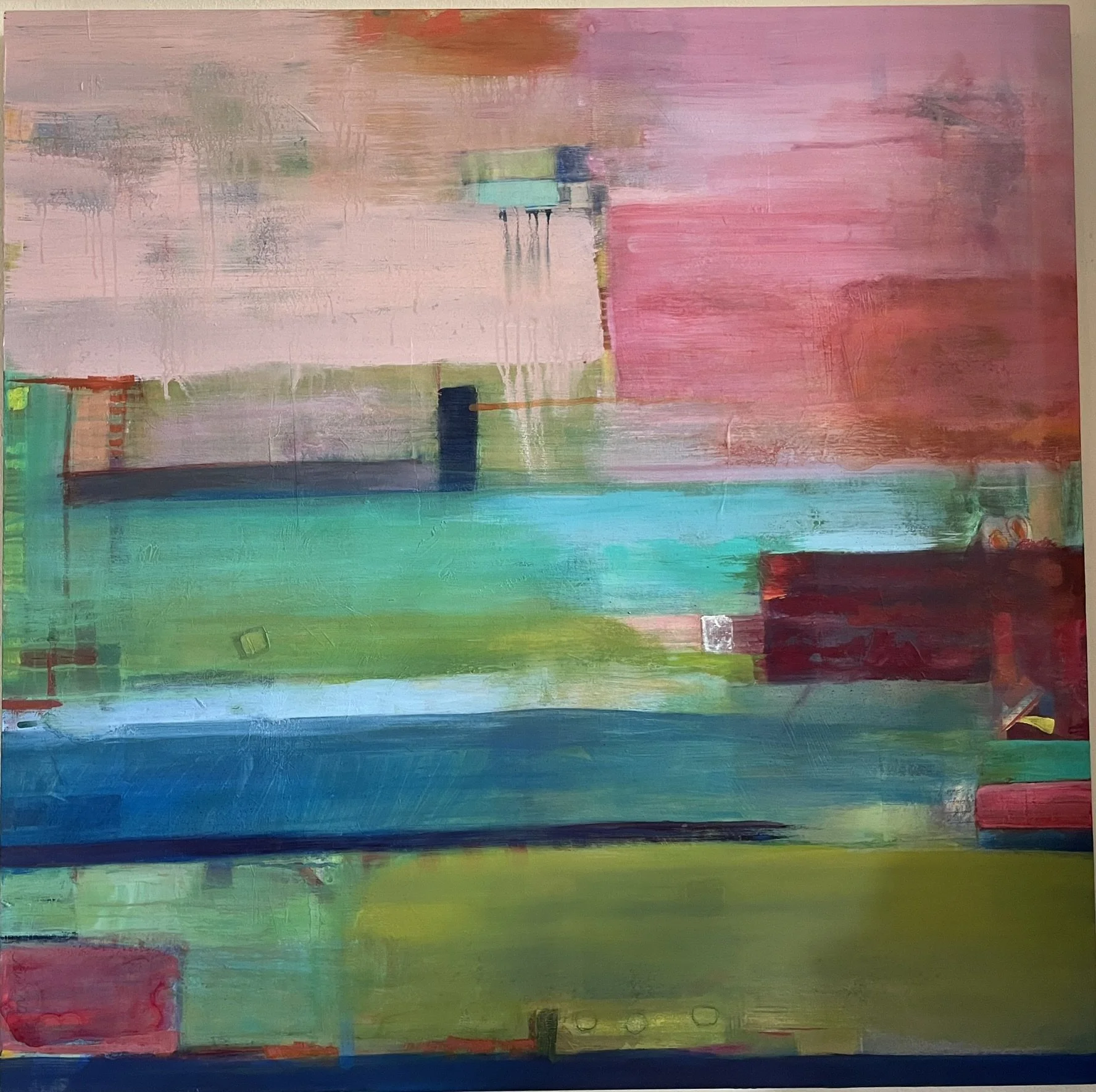 Untitled, acrylic on board, 48x48”, 2025, 