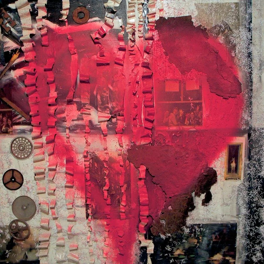 2012 - Gallery of Hearts. Mixed media on Canvas. Purchased as a wedding gift for Lithuanian-Canadian couple.