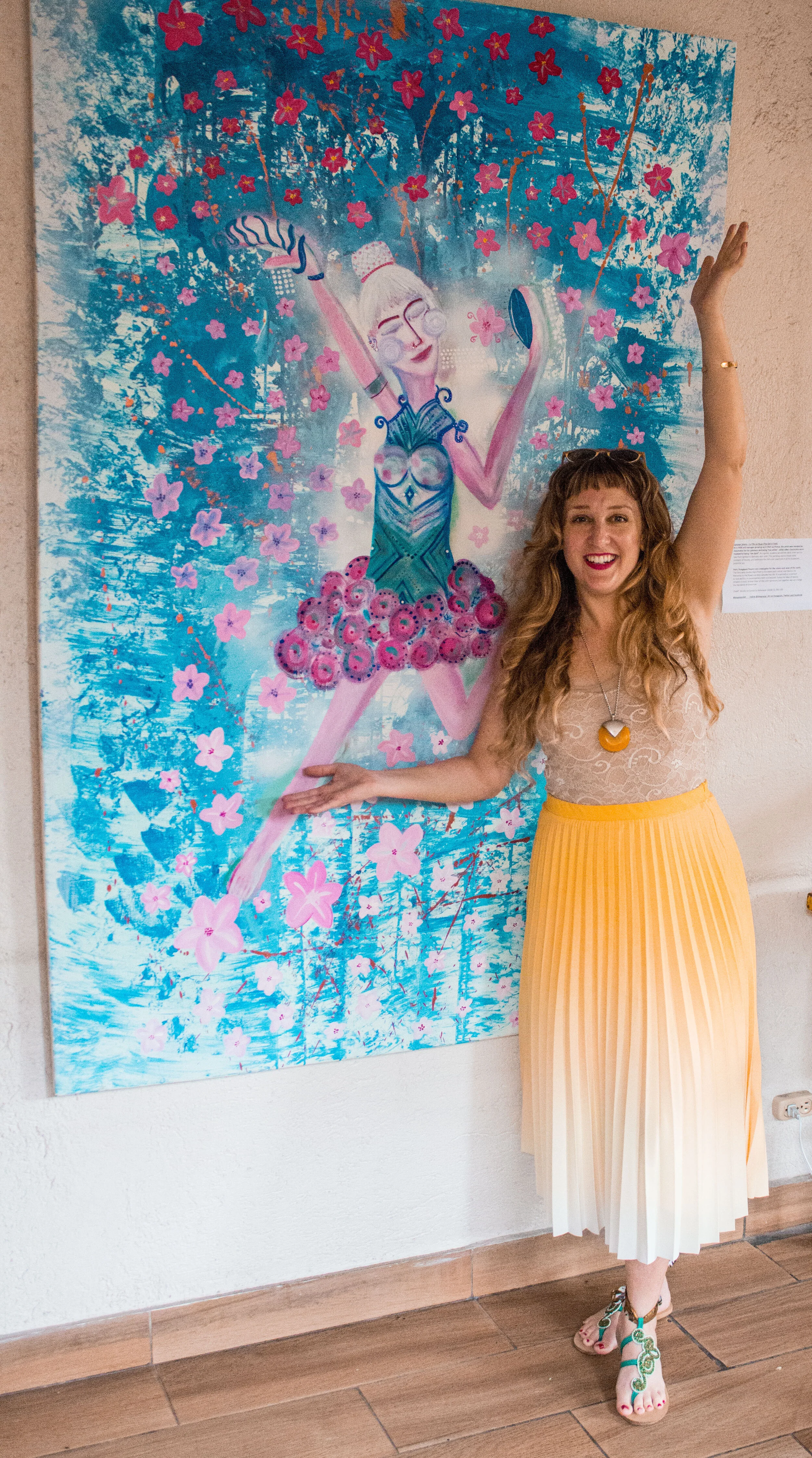 In Haiti with my painting shortly before moving to Tulum, Mexico.