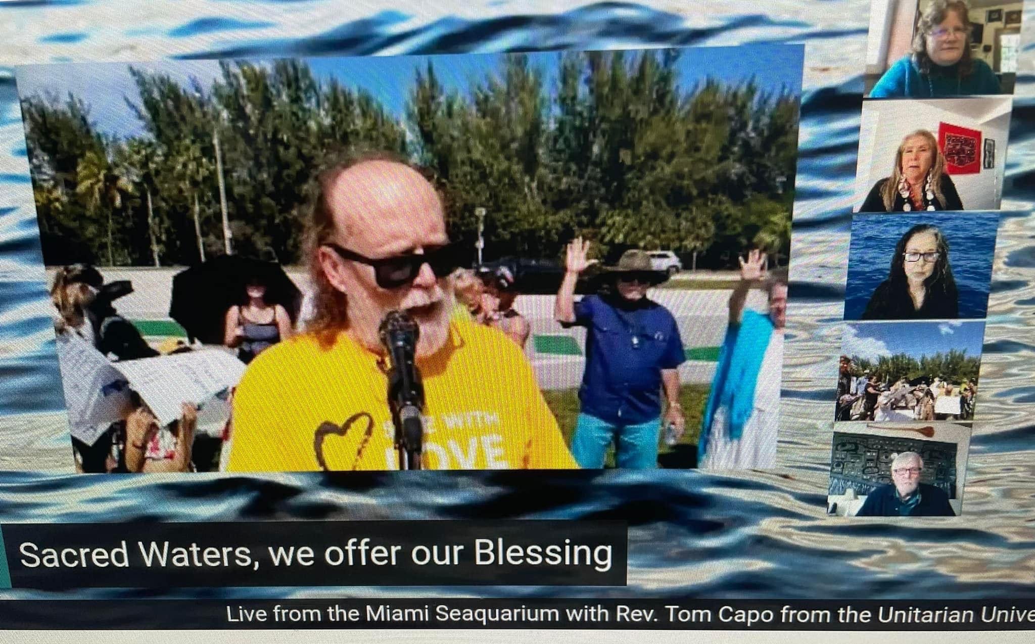 Rallying at Miami Seaquarium with Congregants