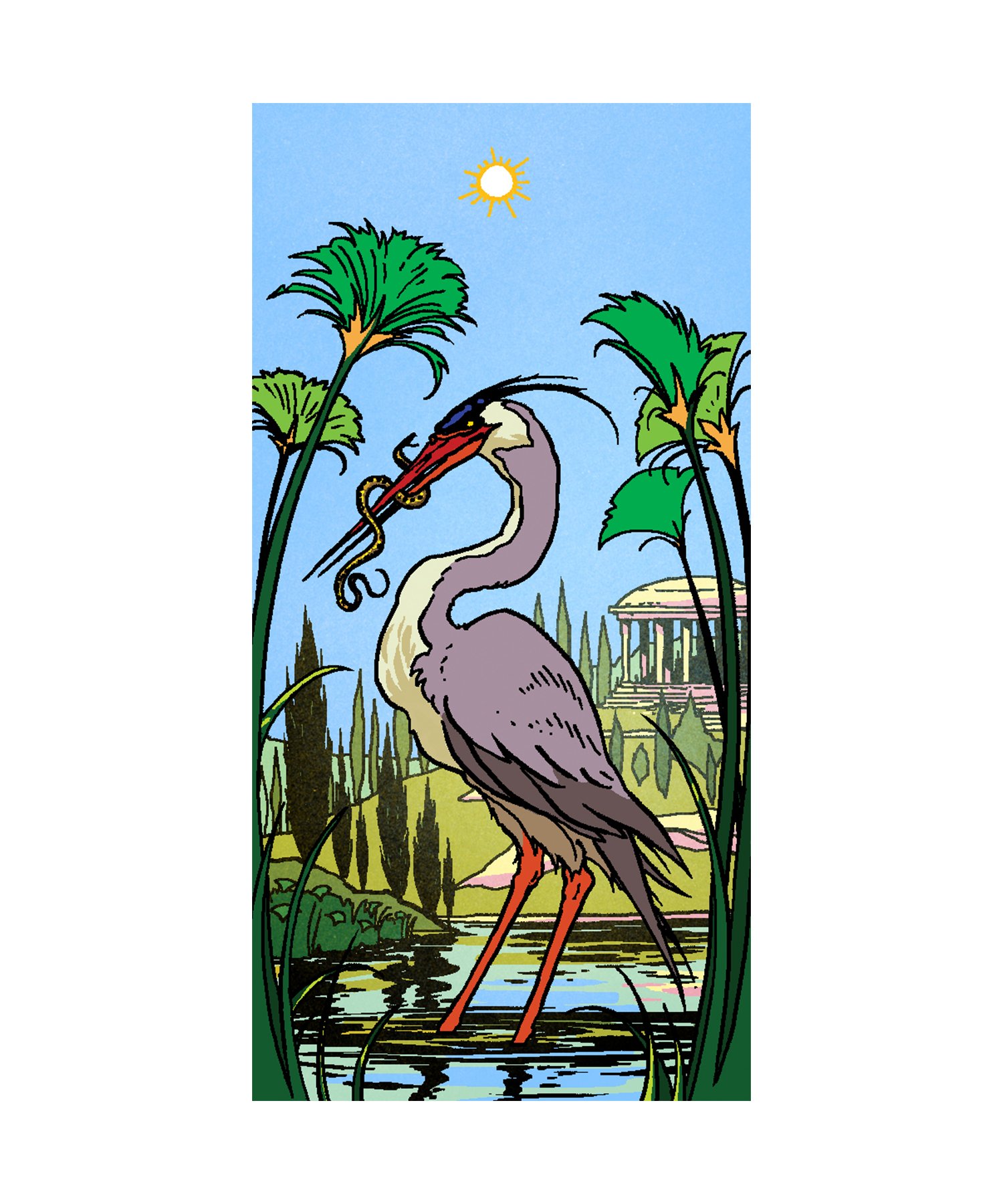 Heron Sticker