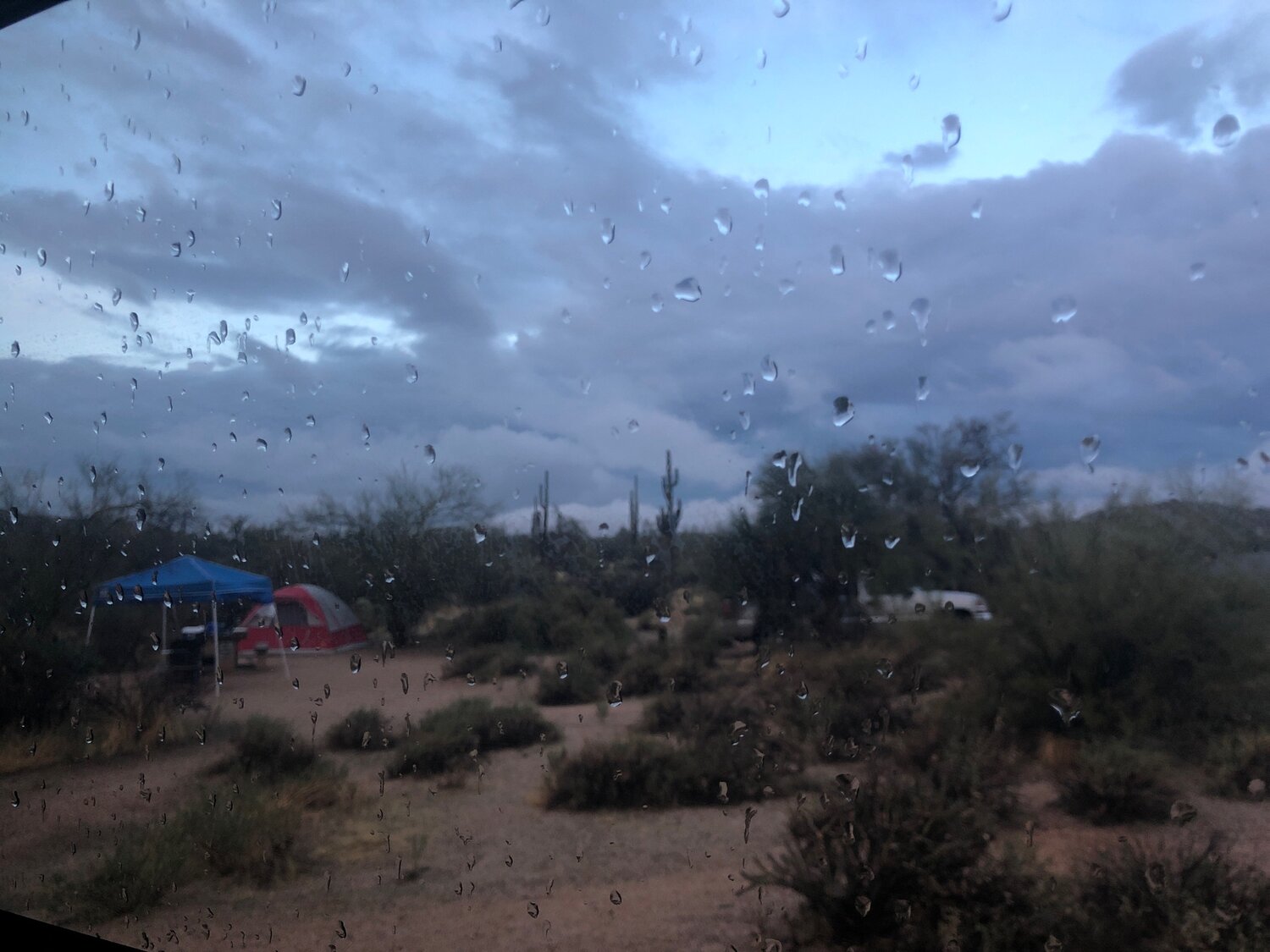 This morning’s view out my van window ⛈