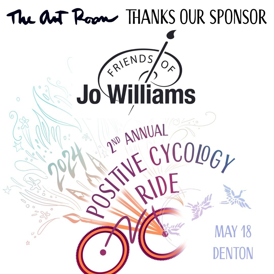 We would like to thank Friends of Jo Williams for their support in sponsoring our Positive Cycology Ride! 🚲💜

We don&rsquo;t know anyone who&rsquo;s done more for Art in Denton, than Jo Williams. 💝

#PCR2024 #ThankYouSponsors #TheArtRoomDenton