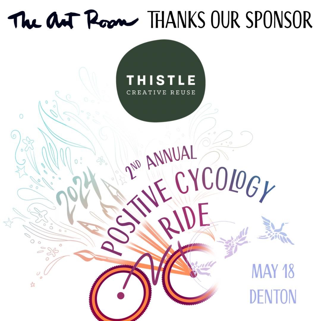 We would like to recognize @ThistleCreativeReuse for supporting and sponsoring our Positive Cycology Ride! 🚲💜

Thistle Creative Reuse mission is to inspire sustainable creativity and living by reimagining the lifecycle of materials through creative