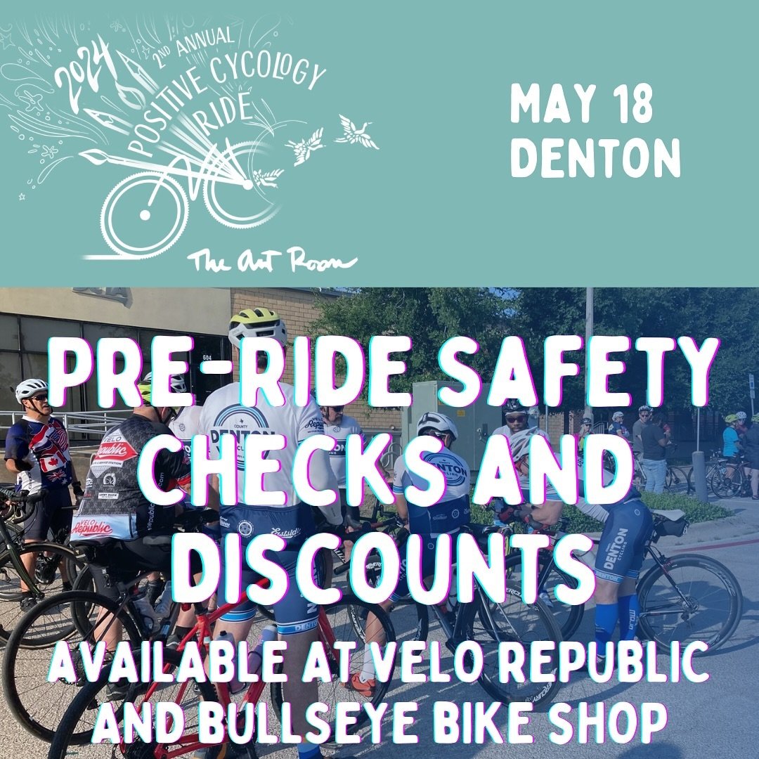 Attention Positive Cycology Ride Bike registrants! Don&rsquo;t forget to get your pre-ride checks and tune-up discounts at @Velo_Republic and @BullsEyeBikes. We want to ensure a safe ride while offering great care and generous discounts from our wond