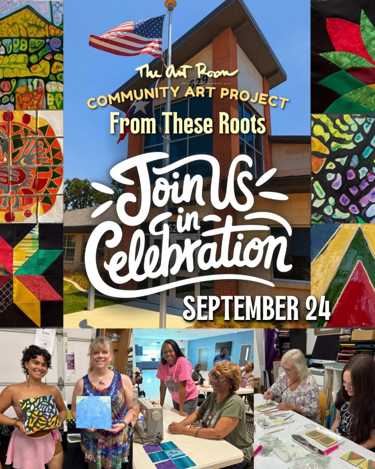 🎉 Join us for a celebration of art and community this Wednesday!&nbsp;

✨ Dedication Ceremony ✨
🗓️ Wednesday, Sept 24 | 4&ndash;6 PM
📍 American Legion Hall Senior Center, 629 Lakey St., Denton

The Art Room is thrilled to dedicate our 2025 Communi
