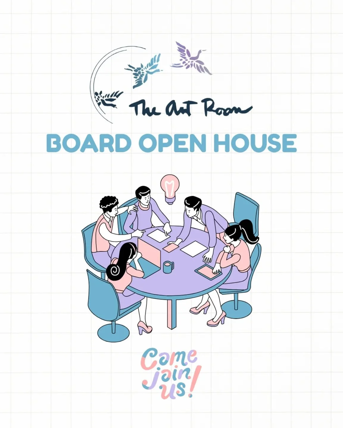 Do you care about the therapeutic value of art? Are you interested in supporting those with mental health challenges? 👉 You might be a great fit for The Art Room's board. 

🏠✨&nbsp;Join us for a&nbsp;Board&nbsp;Open House&nbsp;to see what makes The