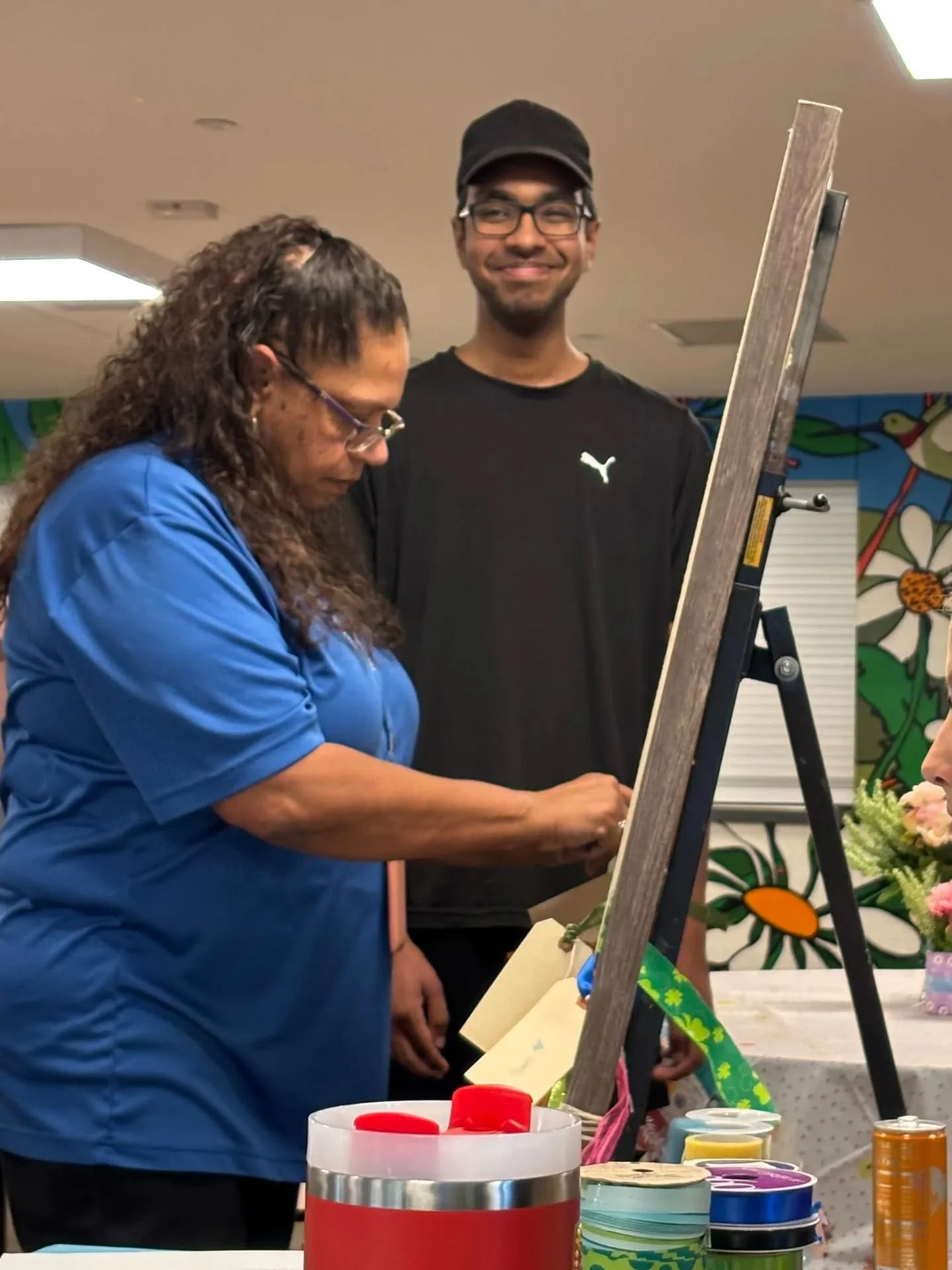 The Art Room was invited to today's Our Daily Bread's Memorial Day of Remembrance, honoring guests that they have lost over the past year. We were asked to create an art activity to&nbsp;remember those who have passed, and we decided to create a loom