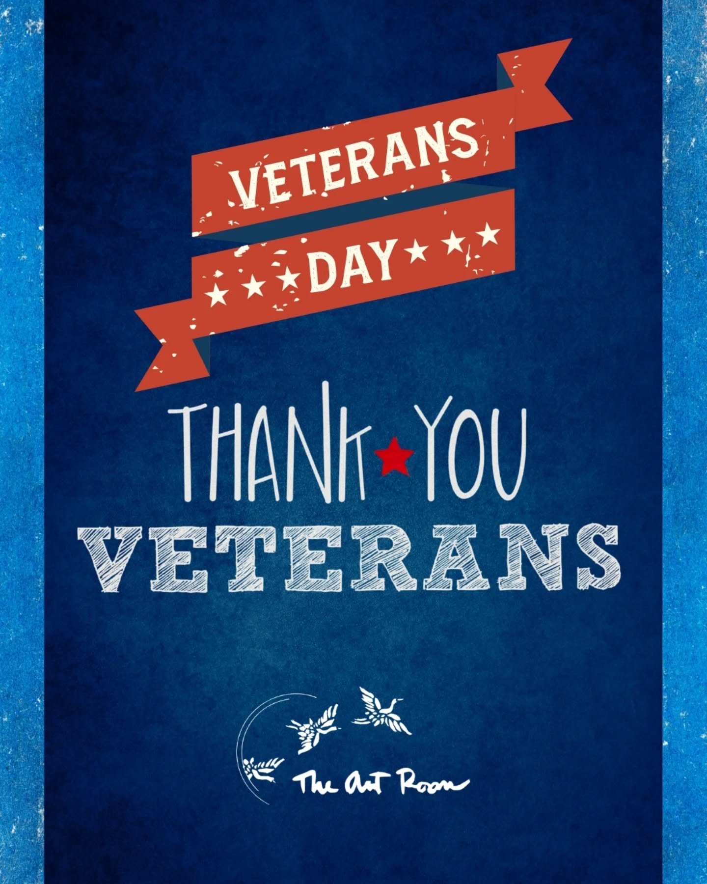 Happy Veterans Day from The Art Room. ❤️🤍💙 Thank you, Veterans.

Art Room volunteers look forward to being in attendance at the Veterans Day ceremony on the Denton Square at 11:00am today as we honor our Veterans group and all Veterans. Hope to see