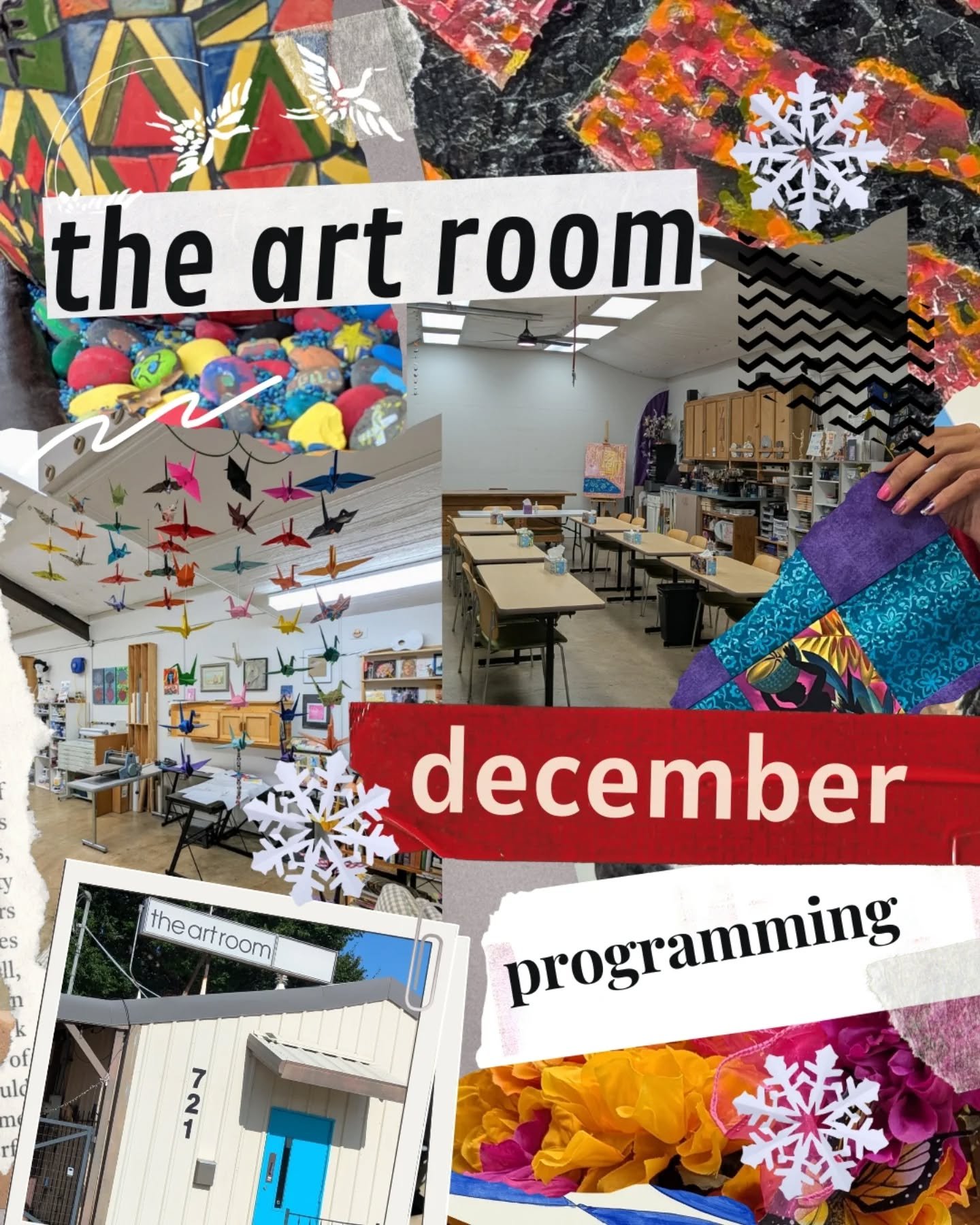The Art Room has excellent and supportive programming lined up this December. 💗🖌️ Members: join us for terrific creative opportunities.&nbsp;

Note: The Art Room is available to members only-- learn more about joining via our link in bio! Membershi
