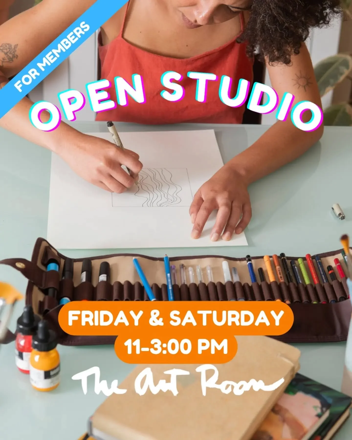 Members, we can't wait to see you at Open Studio! What will you create? 🖌️🖼️🧶✨

Open studio hours are today and Saturday from 11:00 to 3:00. See you there!
.
.
#creative #SelfCare #mindfulness #art #MentalHealth