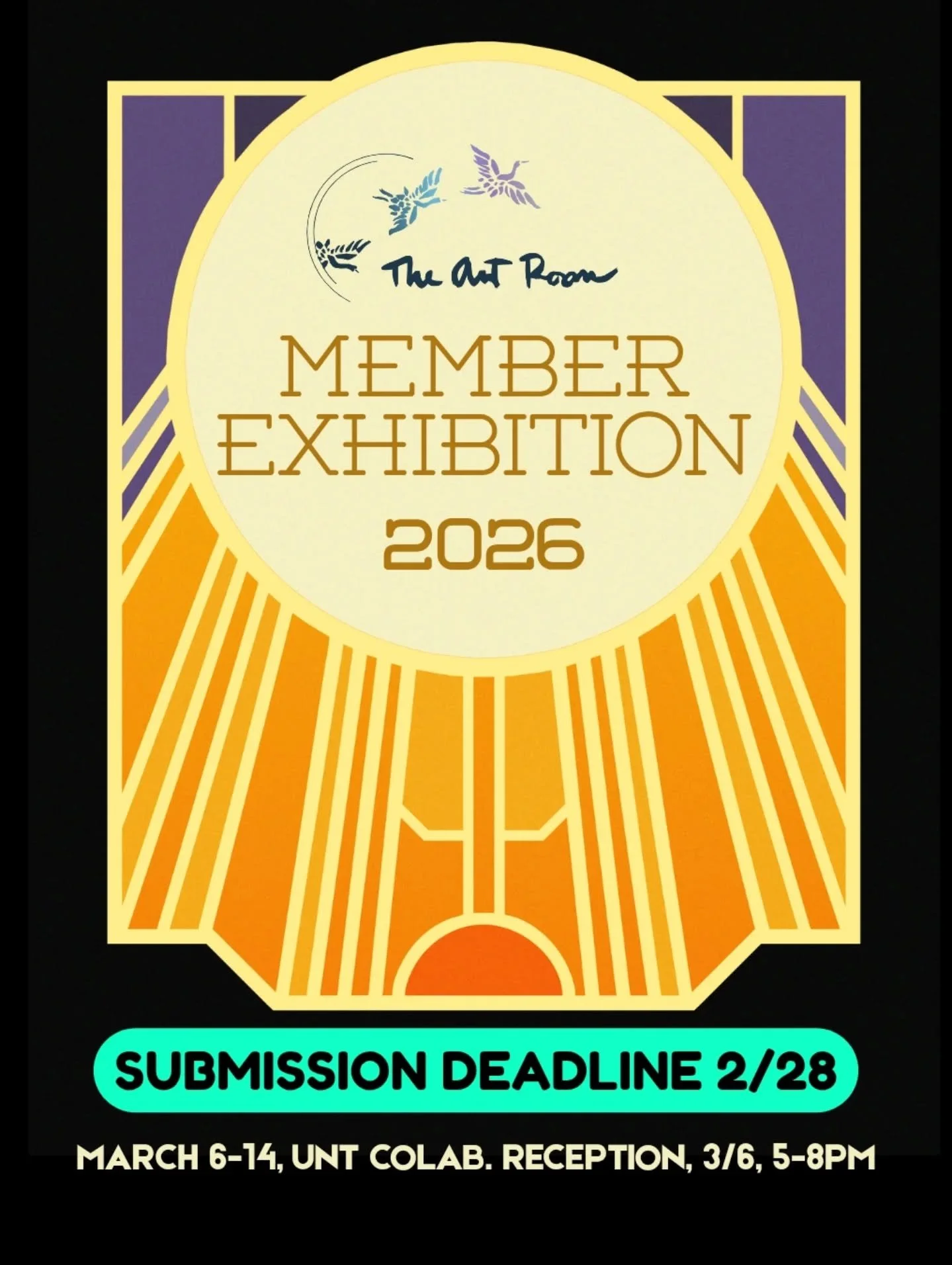 🎨🖌️ Members and volunteers, this Saturday, February 28th, at 3pm, is the deadline to submit your work for March's Member Exhibition! We can't wait to see your art. 

Don't forget: art must be submitted at The Art Room, not UNT CoLab.

See you soon!