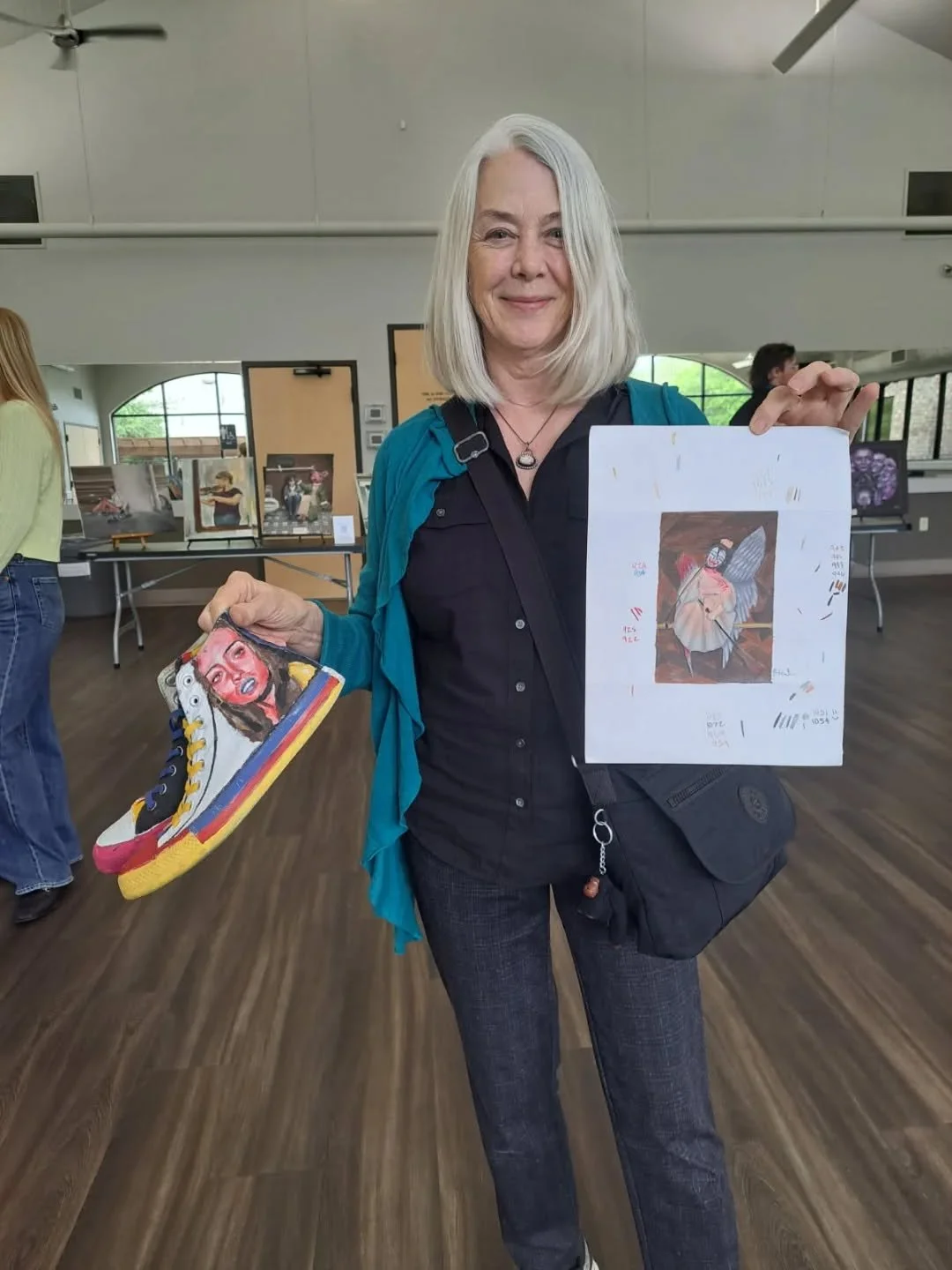 Marlys Lamar and Steve Carter attended the Kathryn Forehand Memorial Exhibition and Charity Sale on Saturday 3/28.&nbsp;There were beautiful artworks at this well-attended event, and The Art Room got a couple of new acquisitions! All proceeds from th