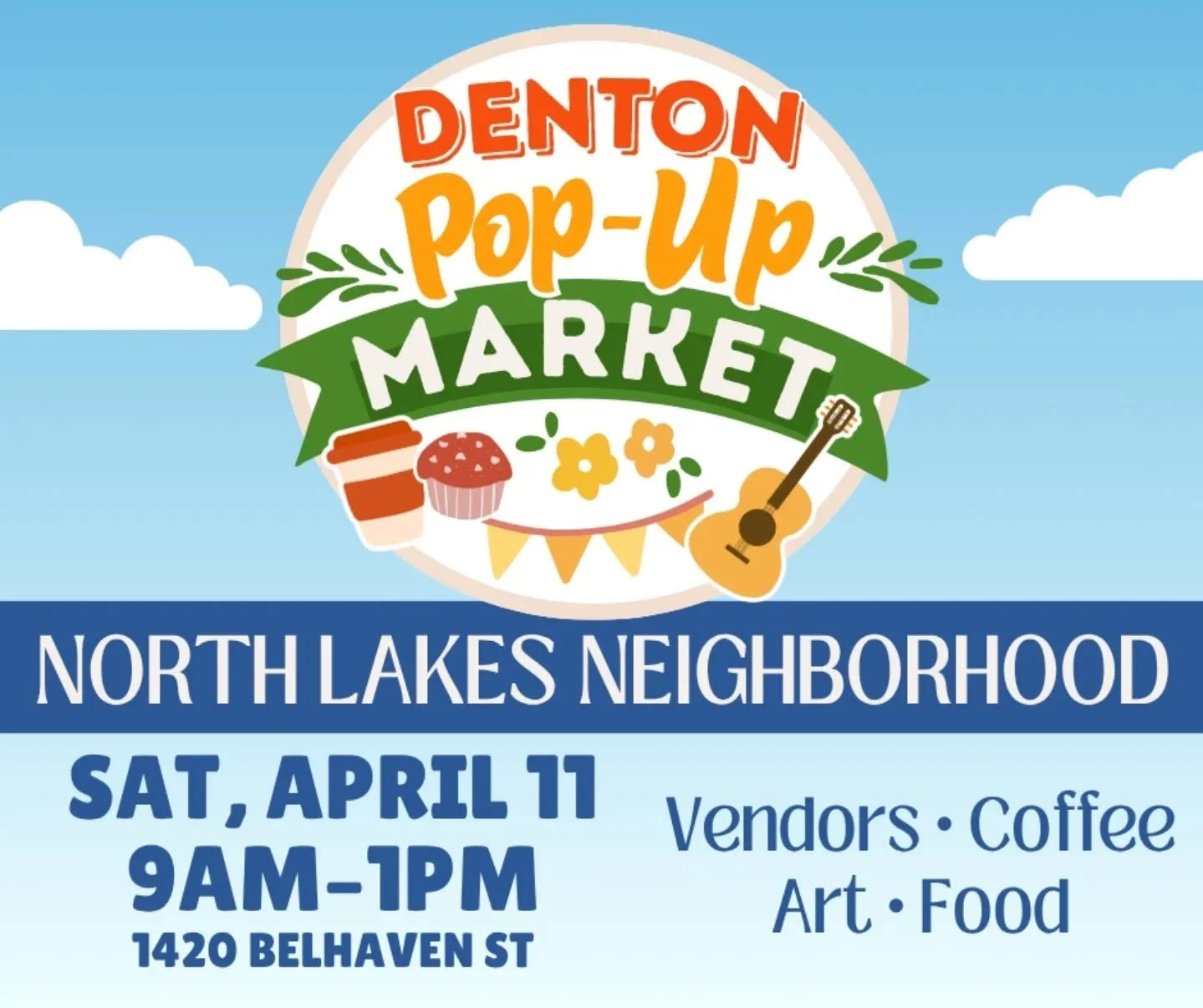 The Art Room is looking&nbsp;forward to seeing everyone at the Saturday,&nbsp;Apr. 11, Denton Pop-Up Market at North Lakes Neighborhood. We'll be there with a table promoting our May 16 Positive Cycology Ride fundraiser--The Art Room will be one of m
