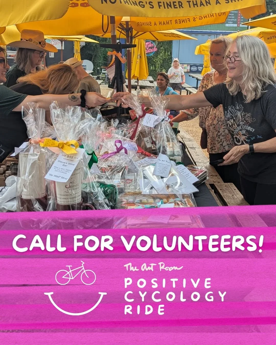 Will you help us support mental health in our community? Sign up to be a volunteer at our bike ride fundraiser on May 16 in downtown Denton! 💕✨

The Art Room's fourth annual Positive Cycology Ride has many opportunities for volunteers, both the day 