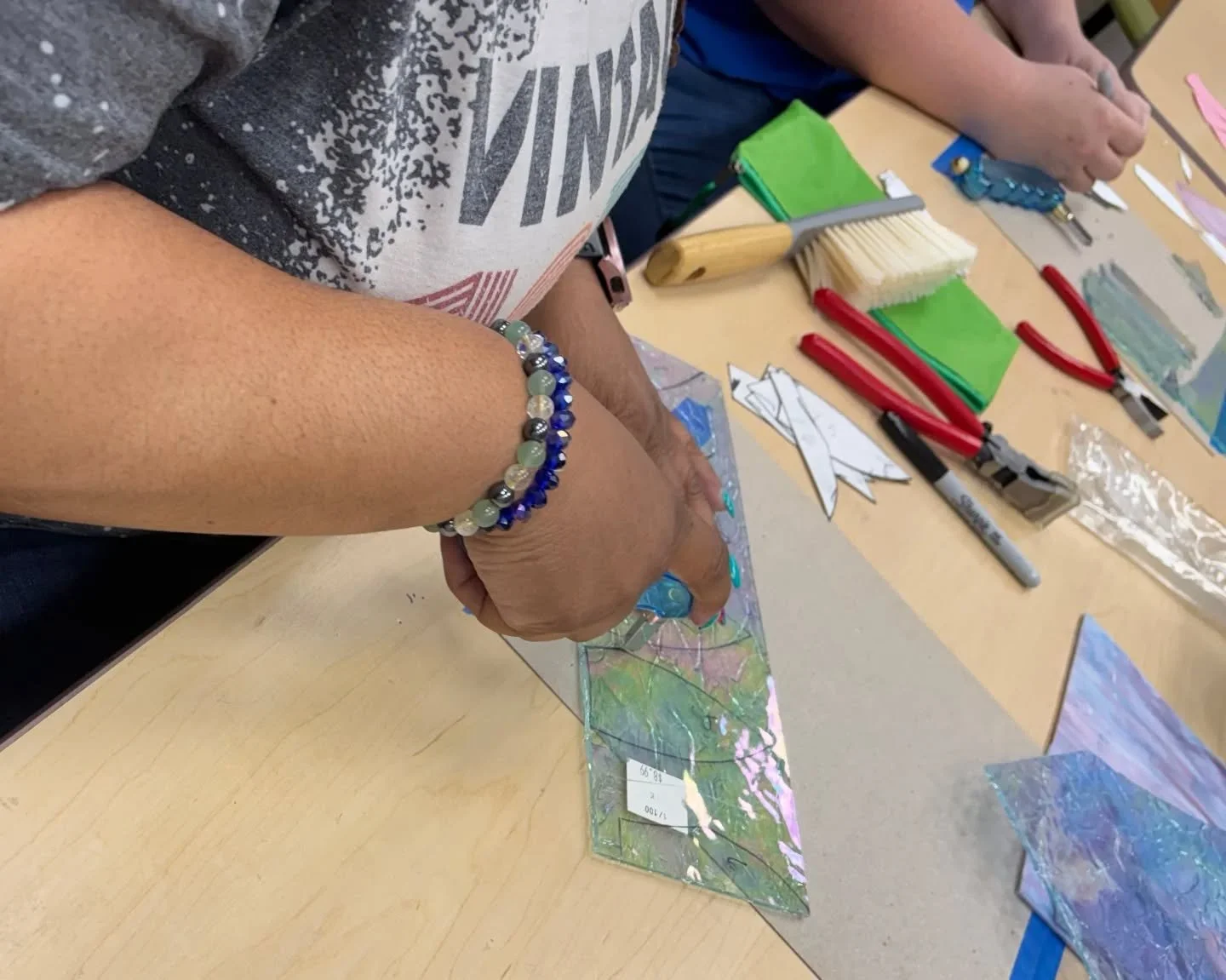 This month our Arts for Veterans program Members have been creating incredible works in stained glass and plexiglass!