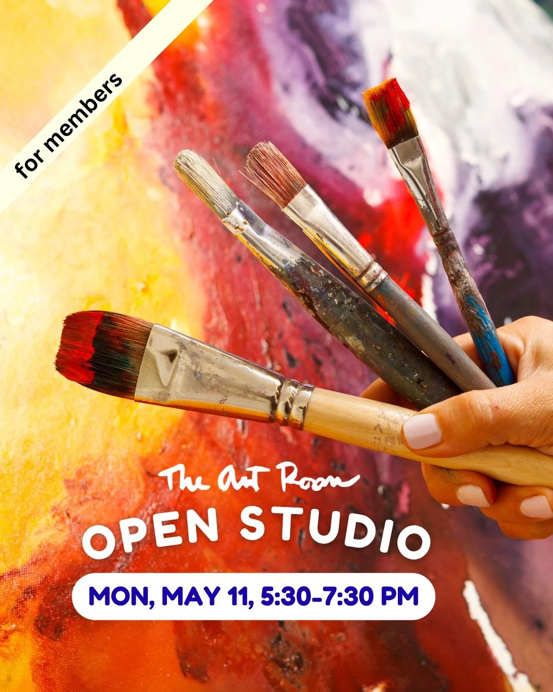 Members, see you tonight at Monday Open Studio, 5:30-7:30pm! What will you create? 🖌️🎨💡