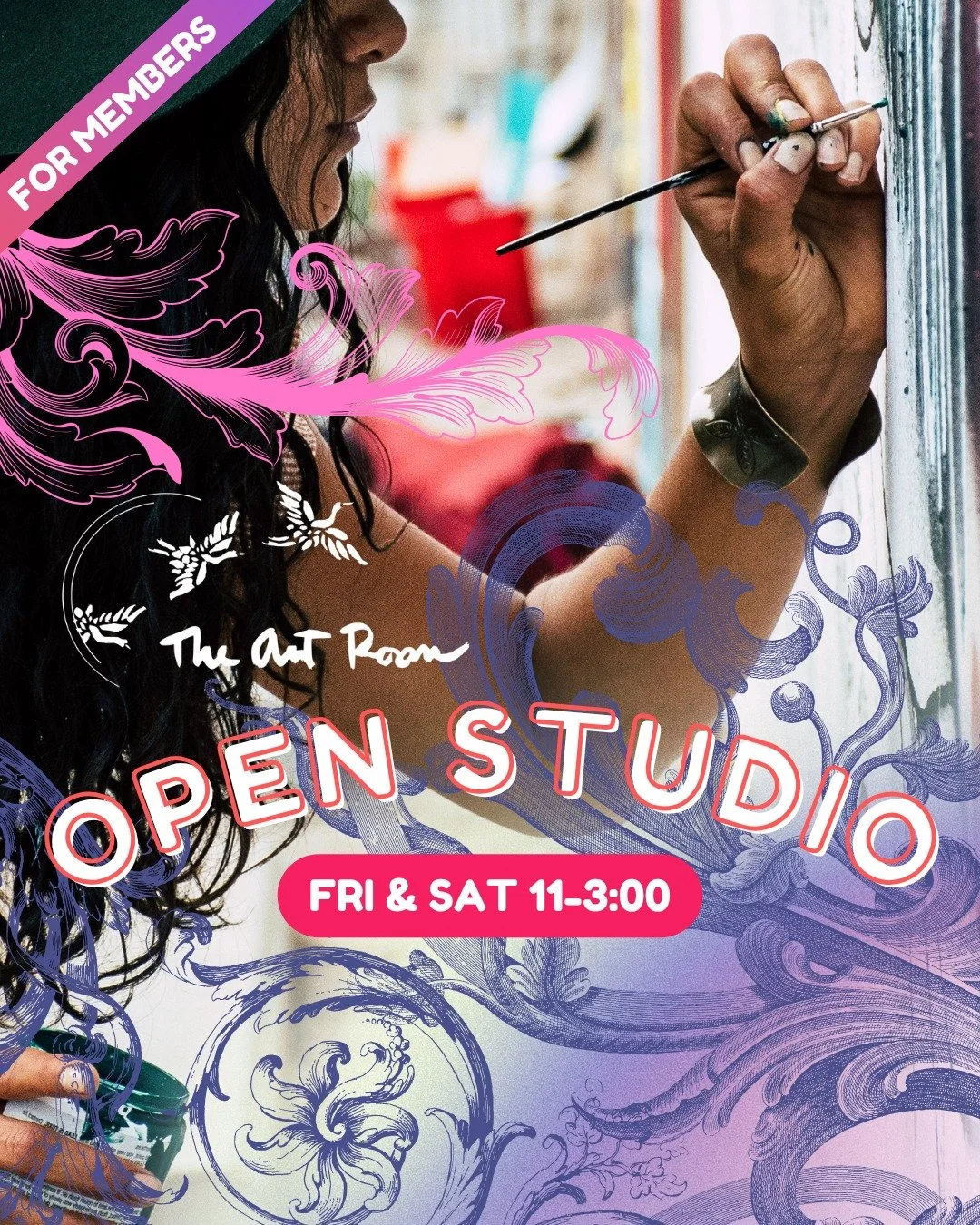 Members, we hope to see you at Open Studio Friday and Saturday from 11-3:00pm. It's a beautiful weekend for self-care and creativity. Will you begin a new project or continue on a work in progress? 🖌️🎨🧶