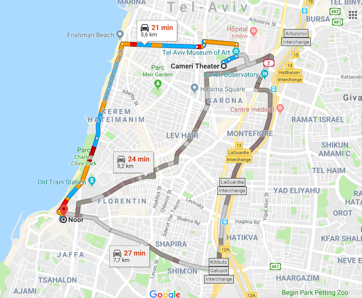 Map from Cameri Theater to Jaffa.png