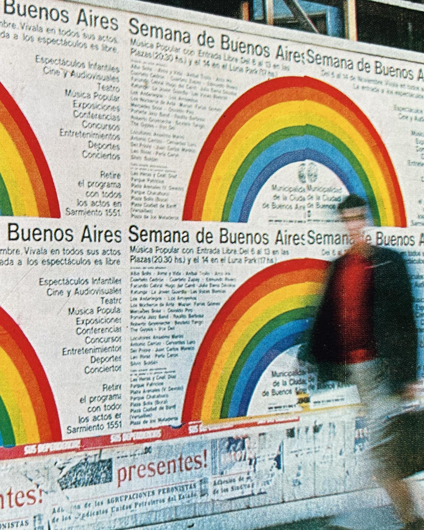A new take on yesterday&rsquo;s post featuring the iconic 🌈 rainbow for &lsquo;Buenos Aires Week&rsquo; during 1971, as well as how the city&rsquo;s logo and type were supposed to work together. The font choice, originally meant to be Bertold-Grotes