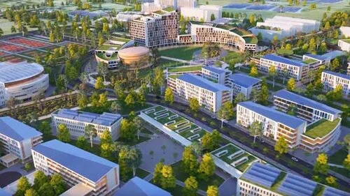 Artist’s impression of the Badgery’s Creek Aerotropolis including Western Sydney Airport