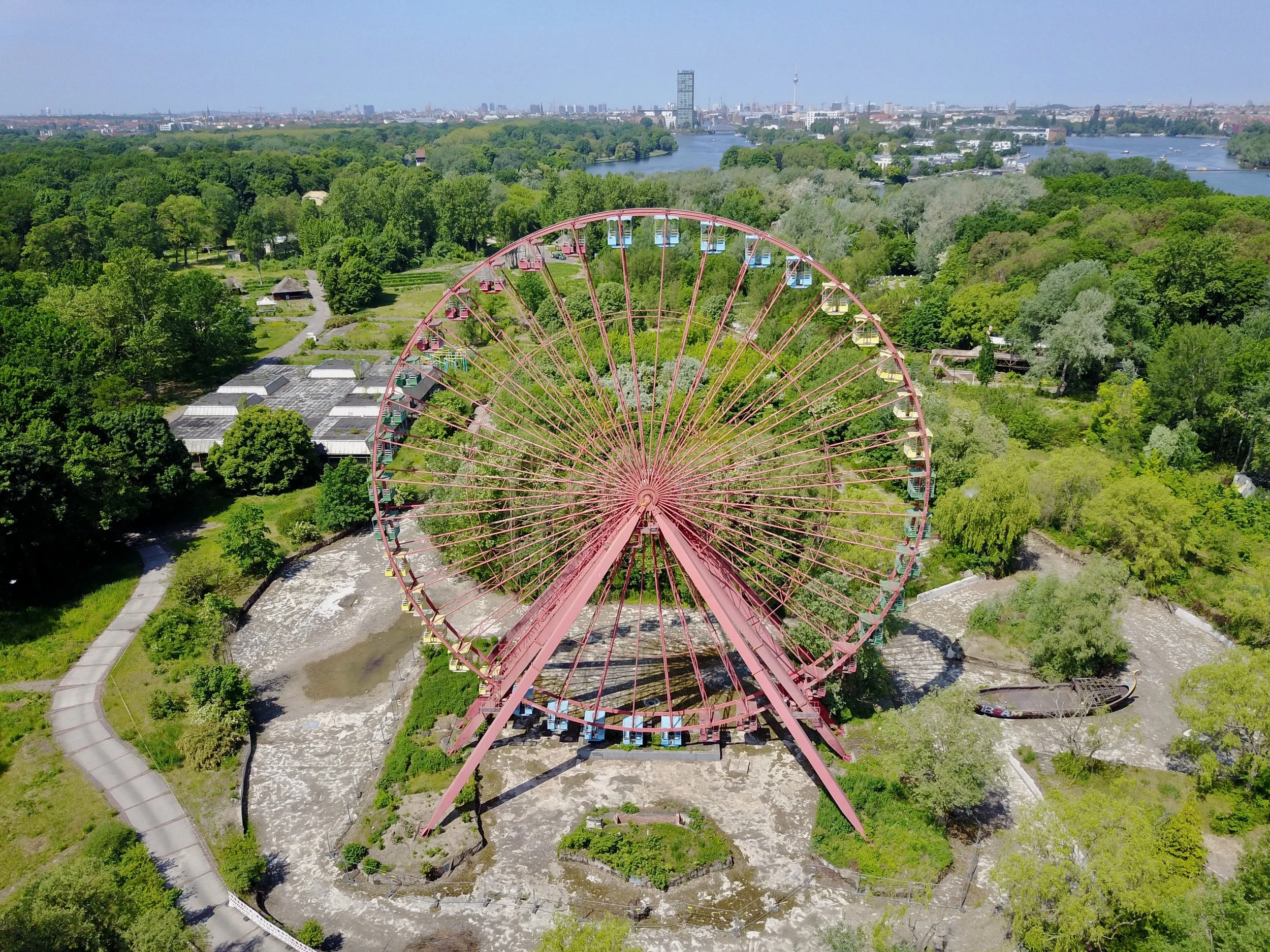 The abandoned Spreepark amusement park in Berlin, Germany