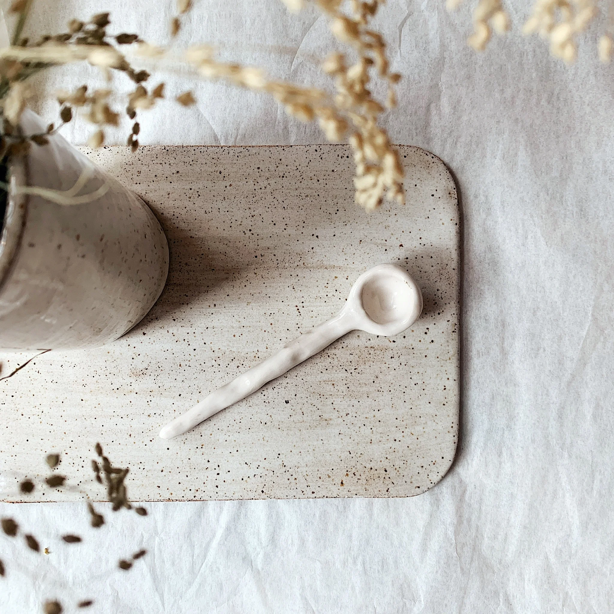 Hand Built Ceramic Pinch Spoon