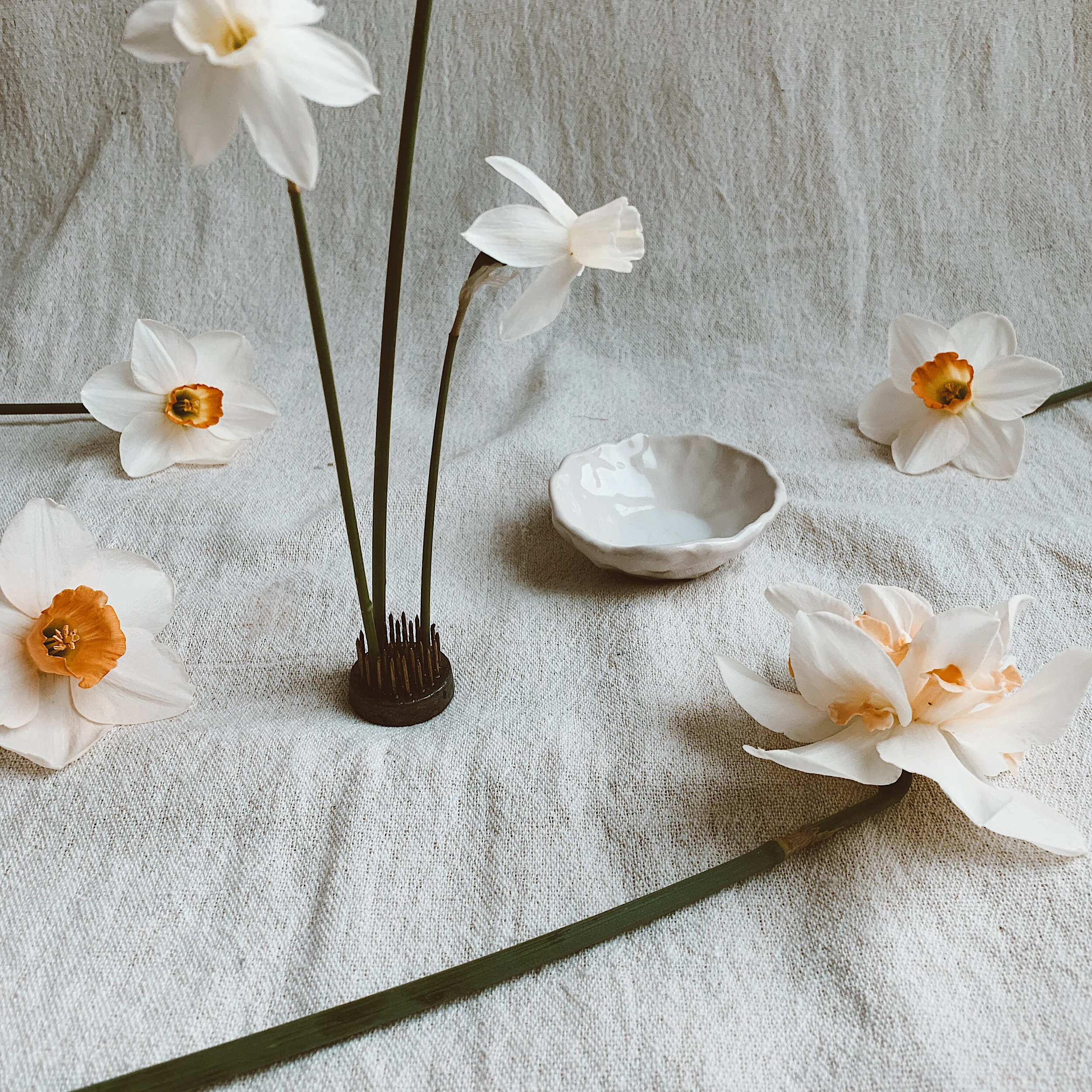 Tiny Floral Frog - Flower Arrangement Holder