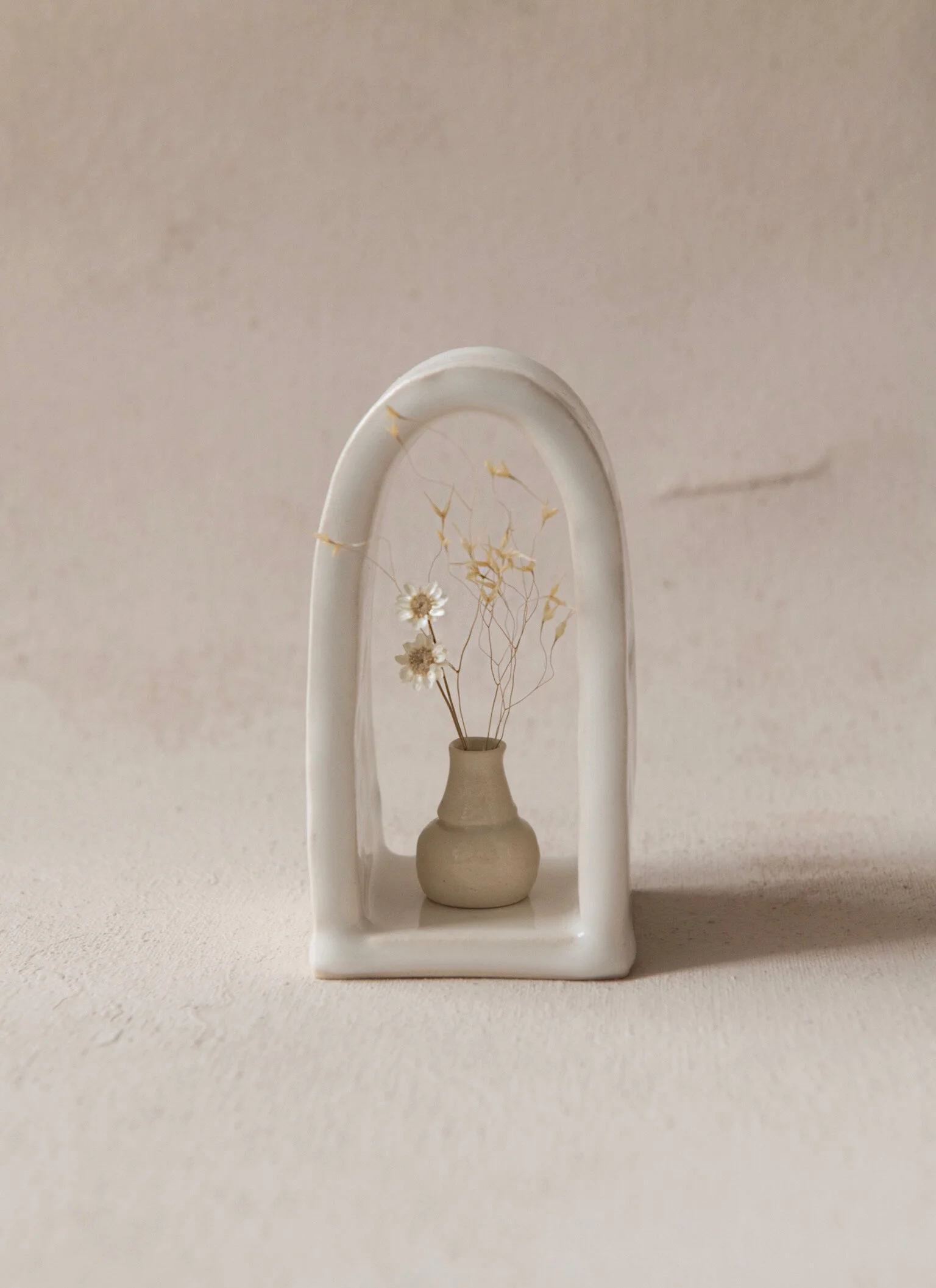 White Ceramic Archway Shelf