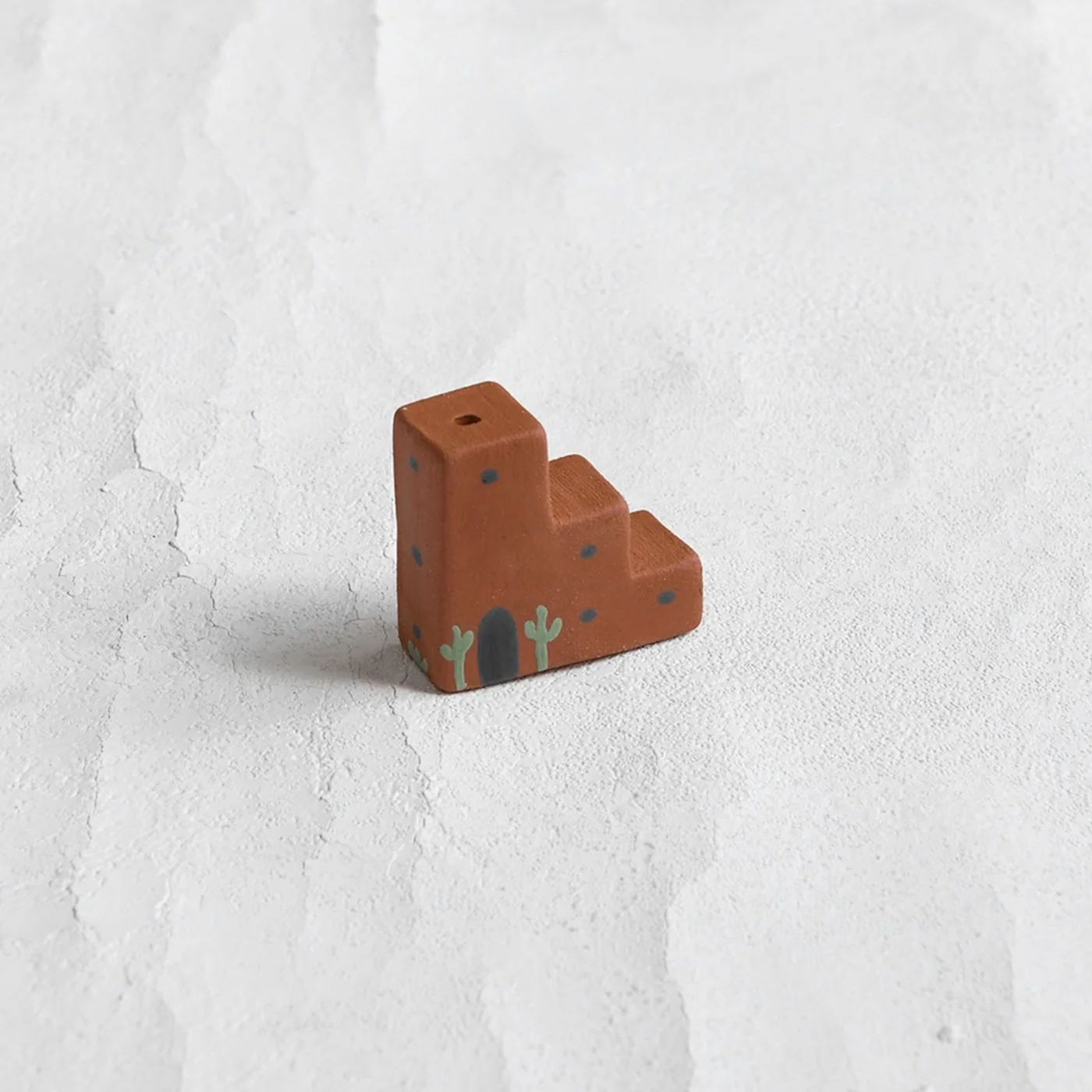 Ceramic Tiny House Incense Holder- Santa Fe