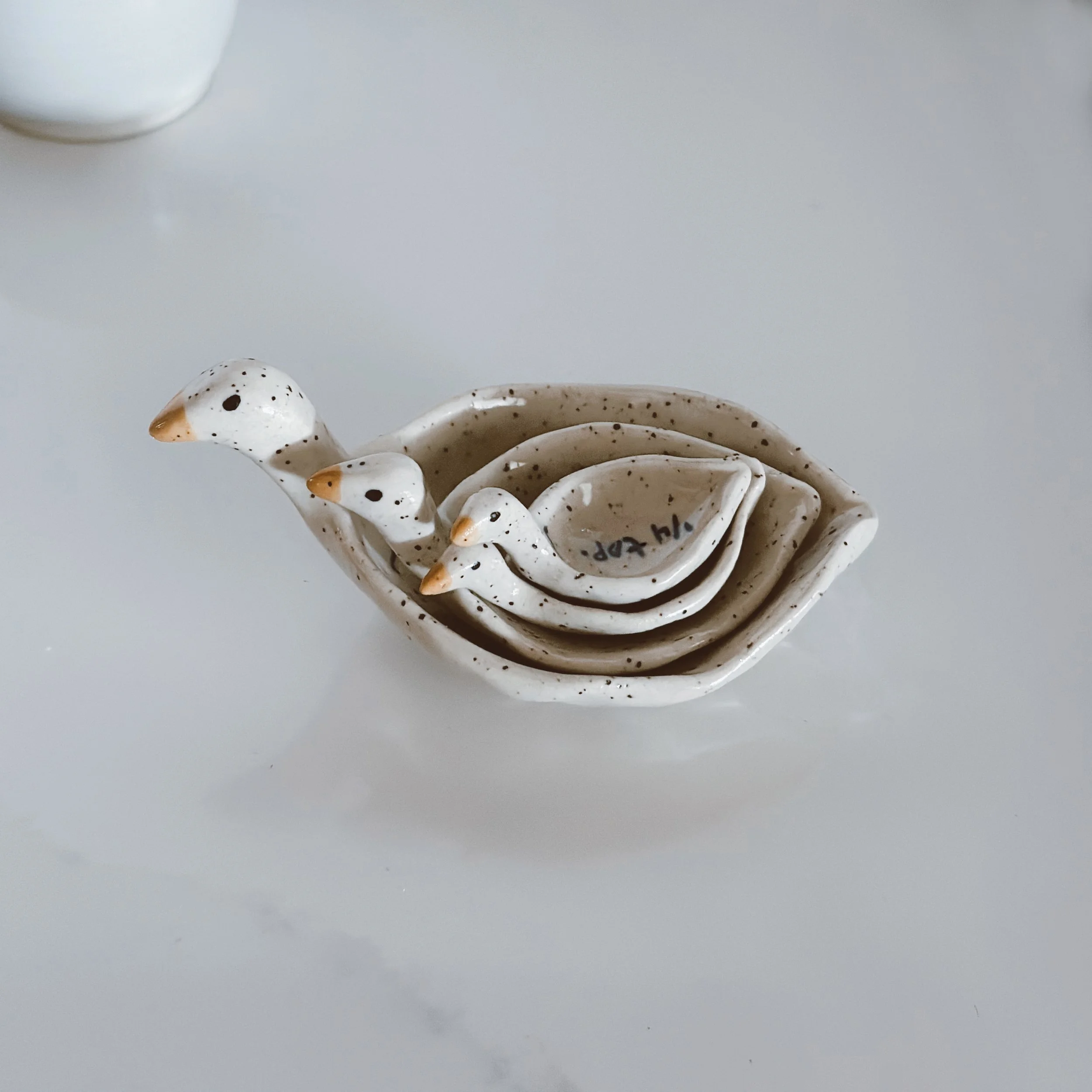 Ceramic Speckled Duck Measuring Spoons