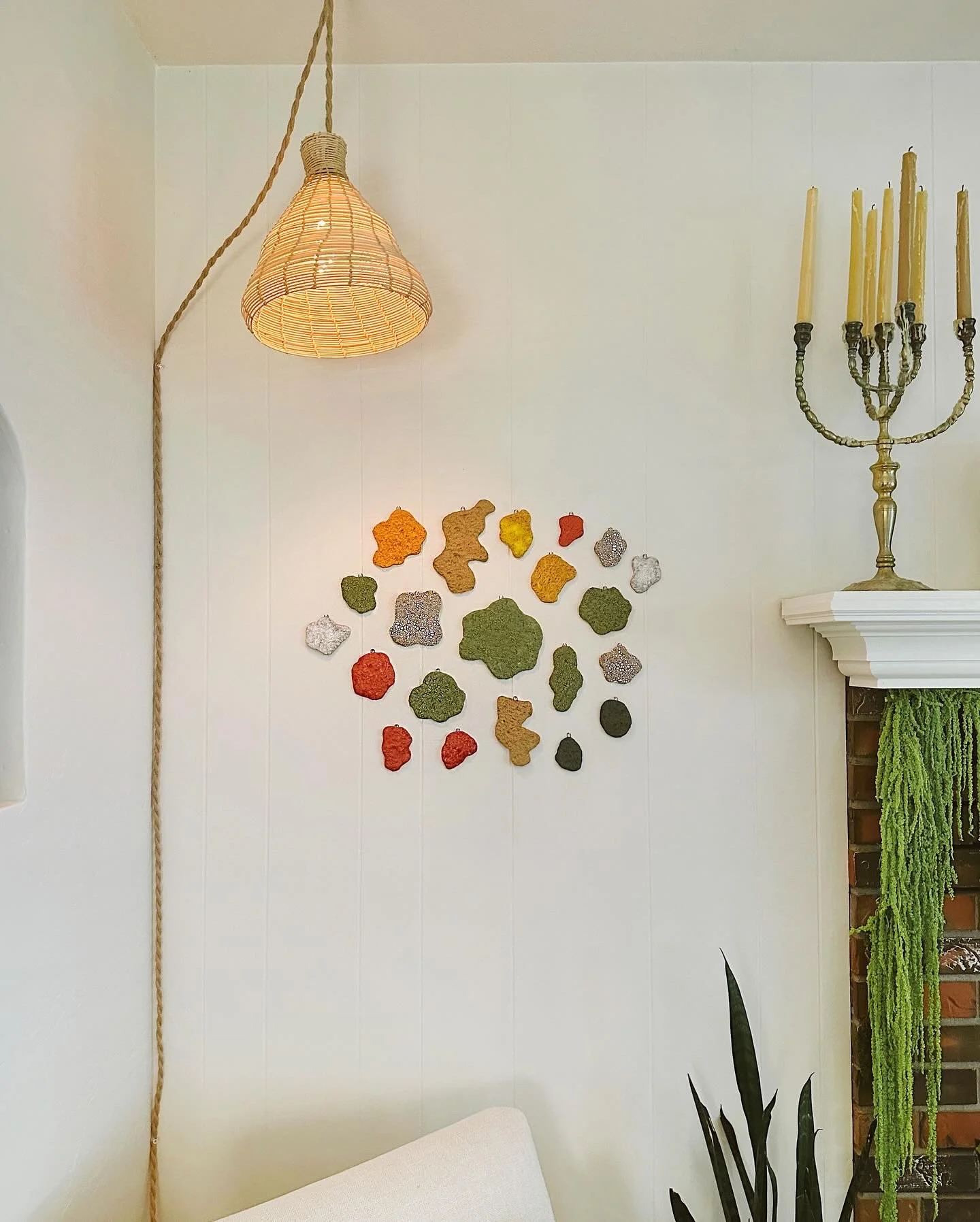 Lichen Rock Ceramic Wall Art - Group