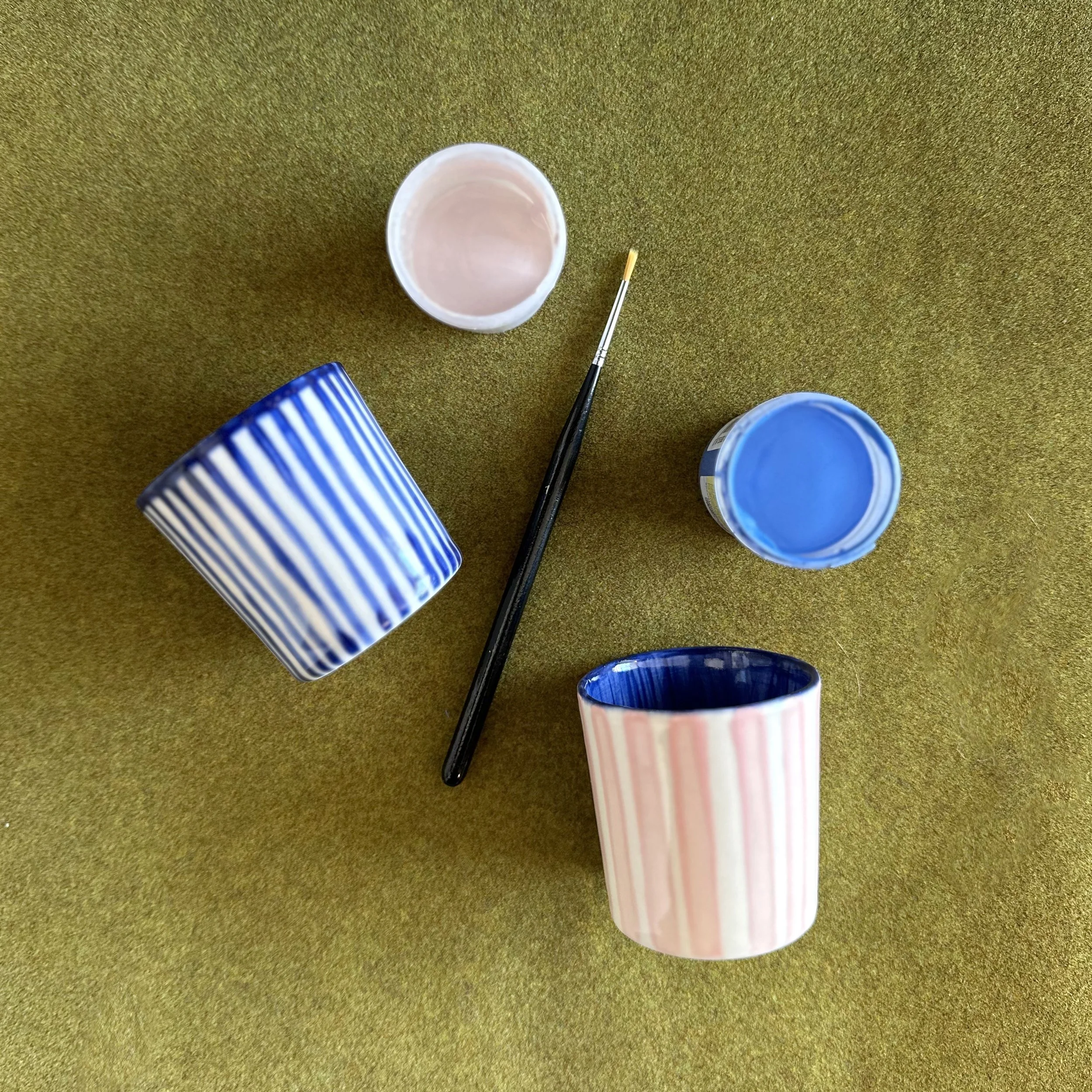 White Handleless Mugs/Cups - Paint-Your-Own