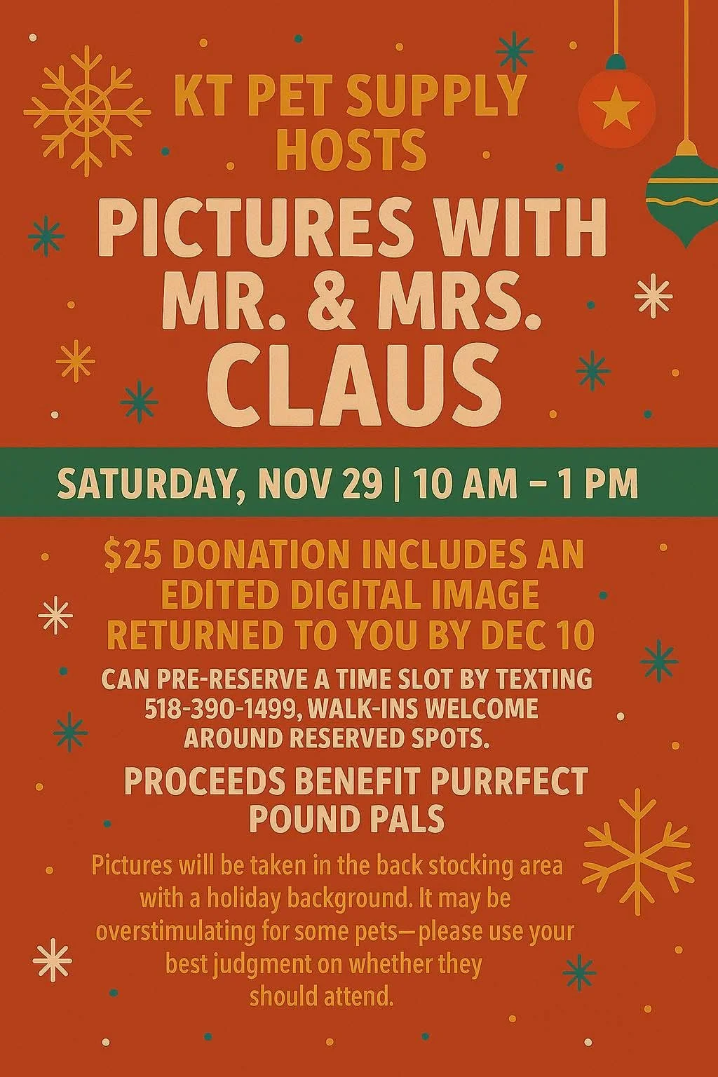 Pictures with Mr. & Mrs. Claus